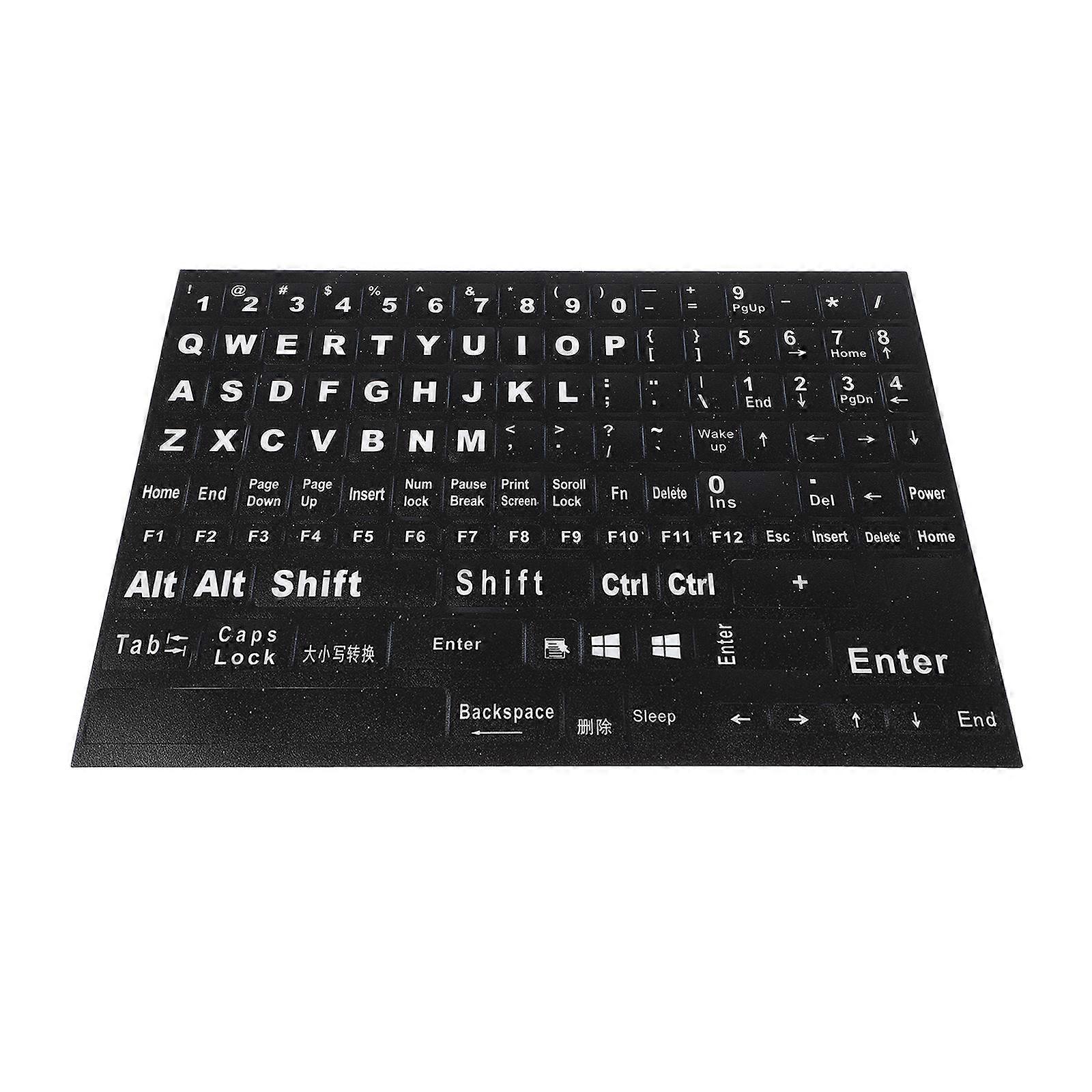 Keyboard Stickers English Letter Keyboard Label for Home Use 2 Sheets