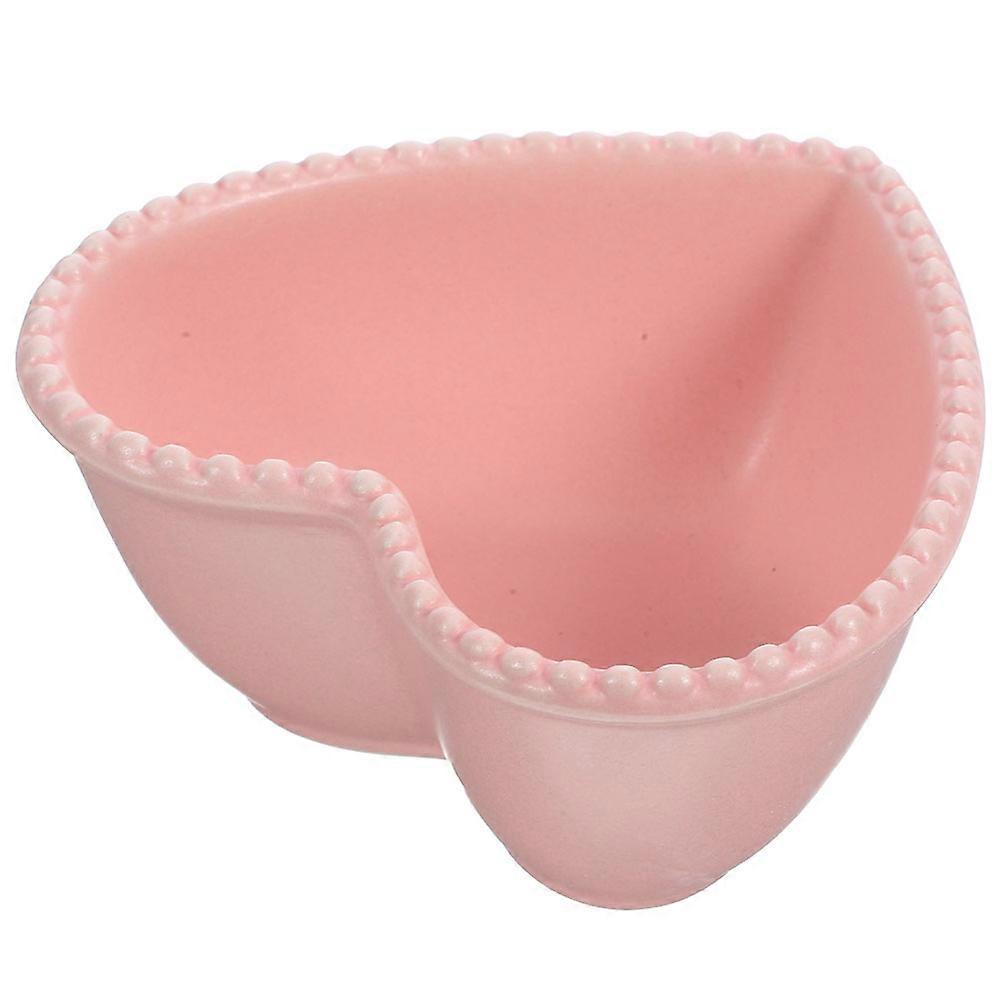 Plat en céramique polyvalent en forme de cœur pour collations et chips, 4 pièces