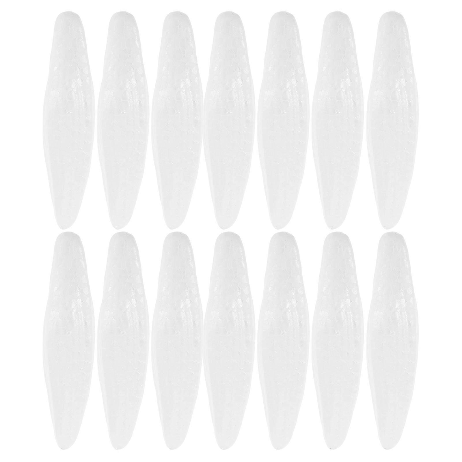 Fondant Flower Making Accessories Long Oval Shaped Foam Blocks For Art Projects And Decorations White 11.5cm 20Pcs