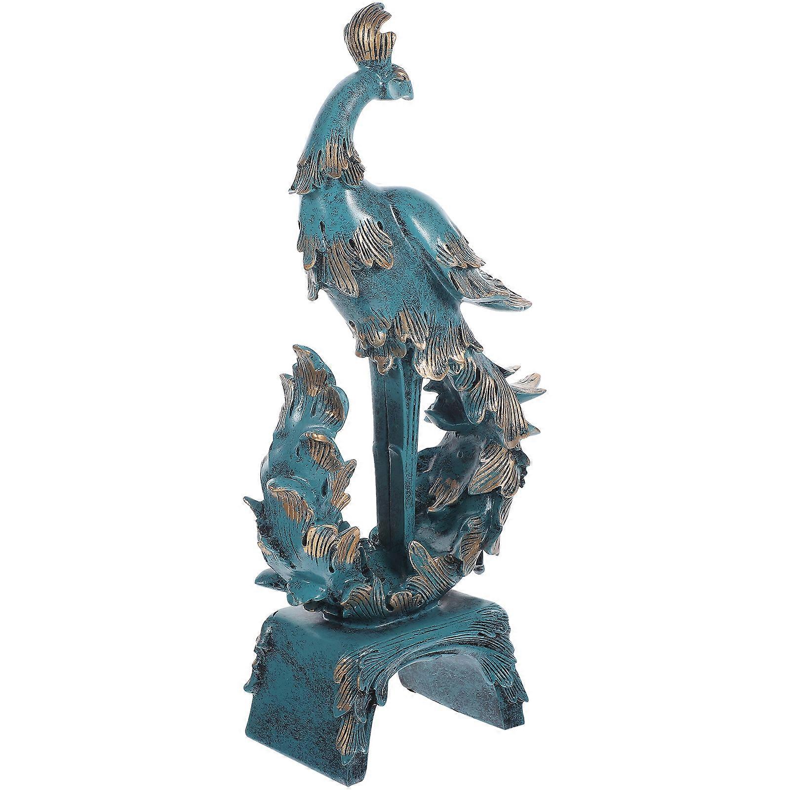 Nordic Style Phoenix Decor For Office Decoration 14.54X5.11In 2Pcs Featuring Resin Material