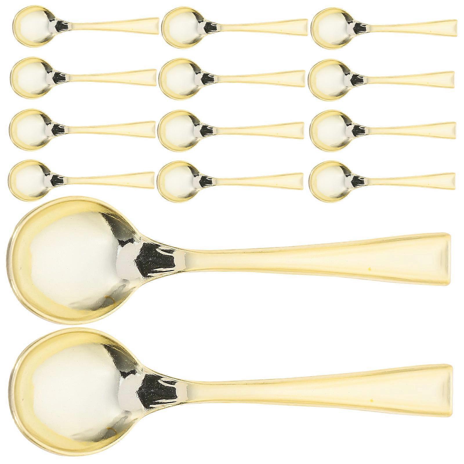 24Pcs Mini Set Golden For Adults At Picnics Birthday Dinners And Camping Activities