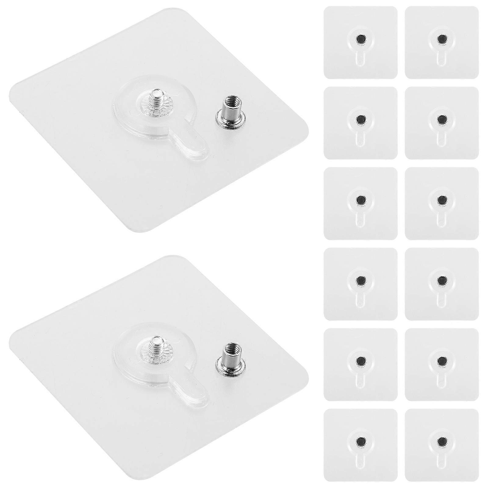 Decorative Drill Free Adhesive Hooks for Wall Decoration and Photo Hanging with Sturdy ABS Material in Compact Size 100Pcs