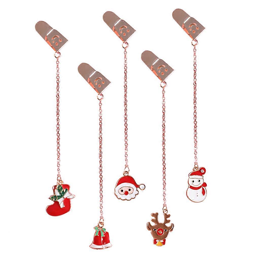 Metal Bookmark Pendant for Reading Use Creative 10Pcs Assorted Colors