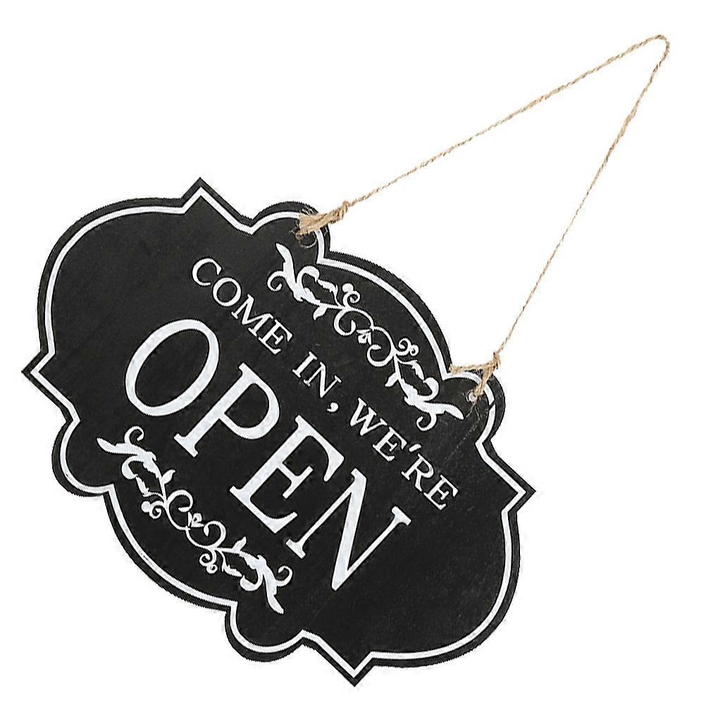 Outdoor Business Sign Wood Open Closed Business Sign Decorative Effect Double-Sided Rectangle 30x20cm 1Pack