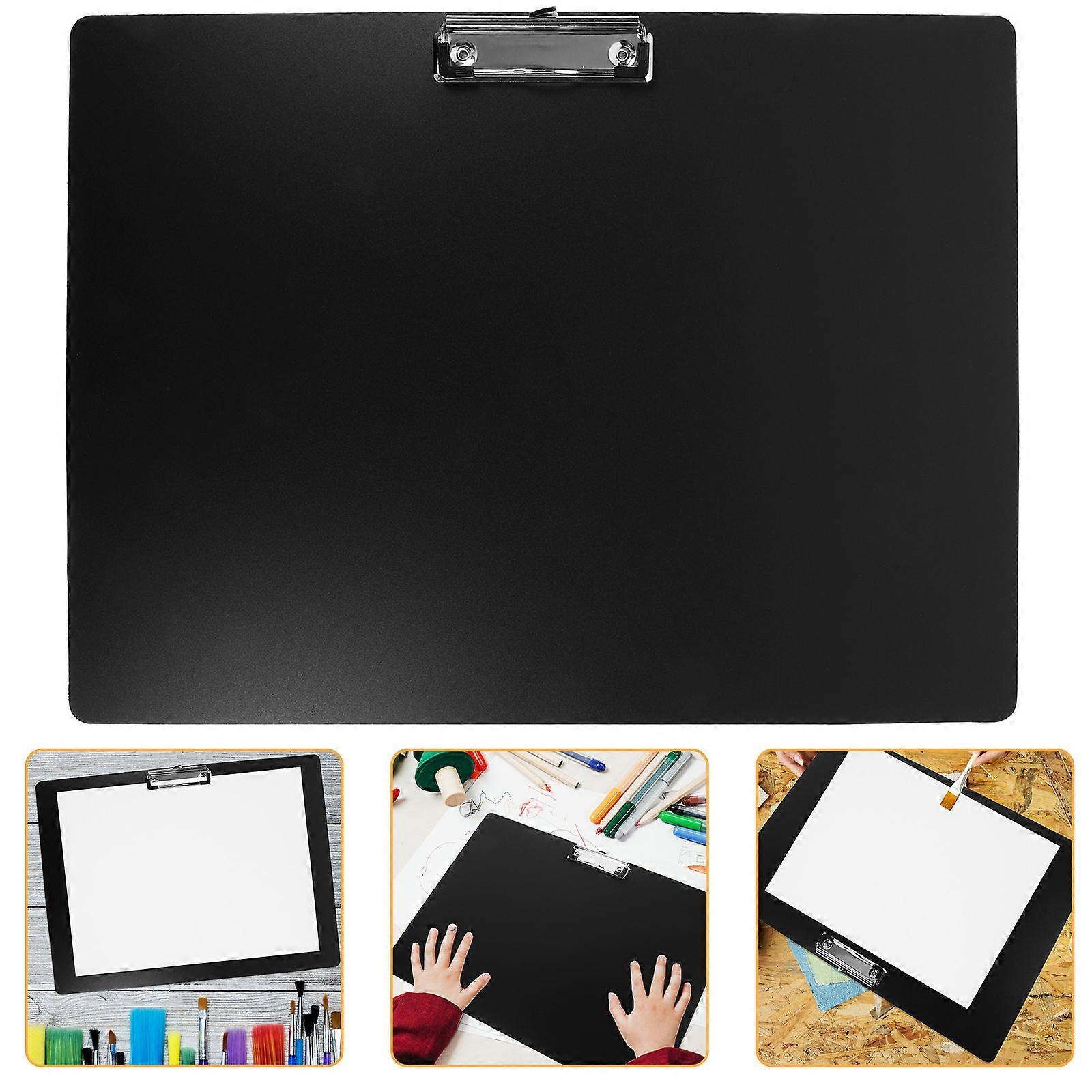 Horizontal A3 Clipboard Plastic Clipboard for Writing 7Pcs Black