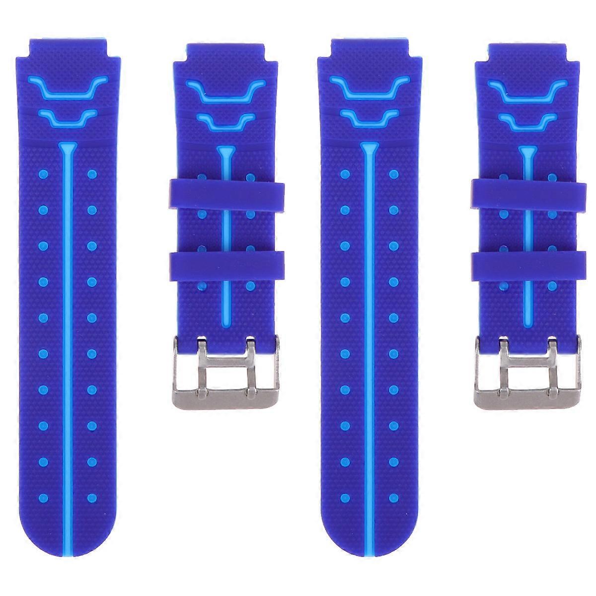Watch Strap Kids for Wearing Use 4Pcs Silicone Blue