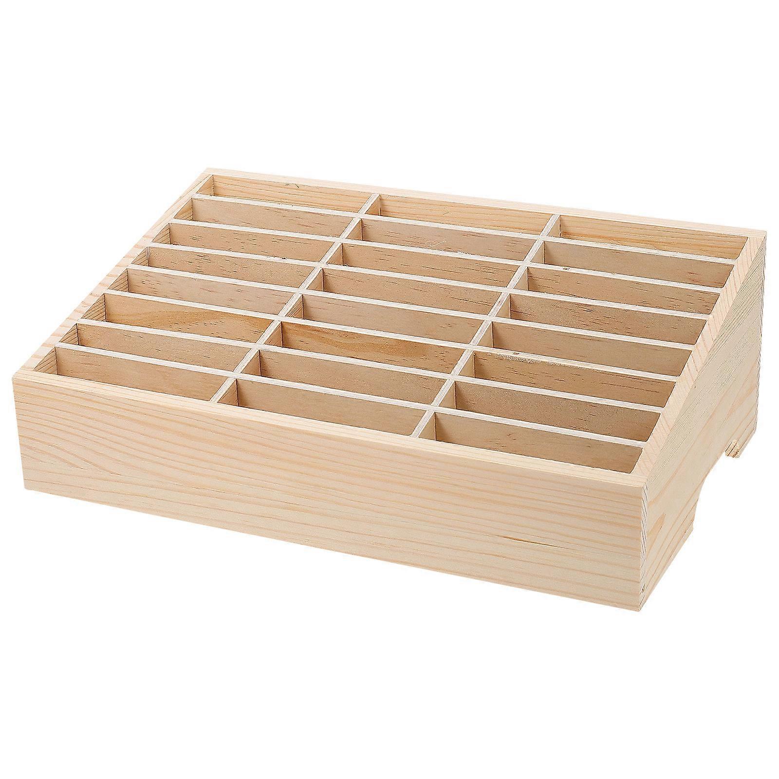 Temporary Mobile Phone Storage Box for Office Use 3Pcs Wooden Multi-Grid