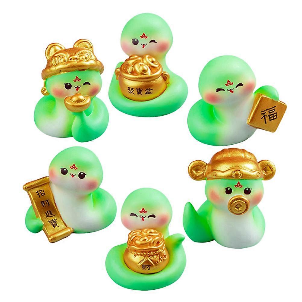 Mini Snake Resin Ornament for Year of Snake 12Pcs Desk Decoration