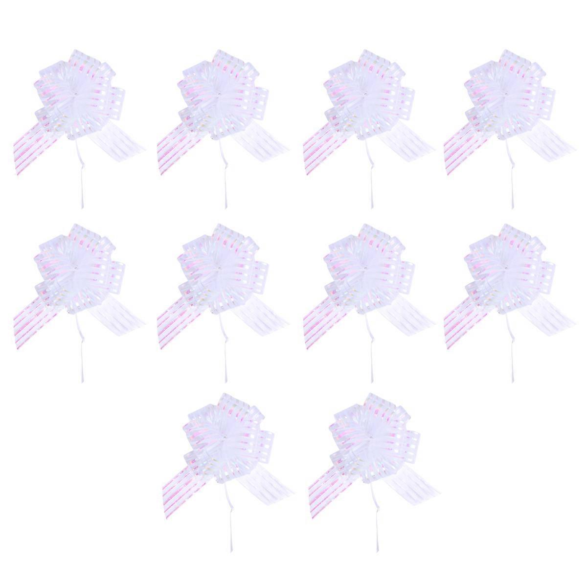 Wedding Pull Bows White Yarn Pull Bows for Decoration 20Pcs