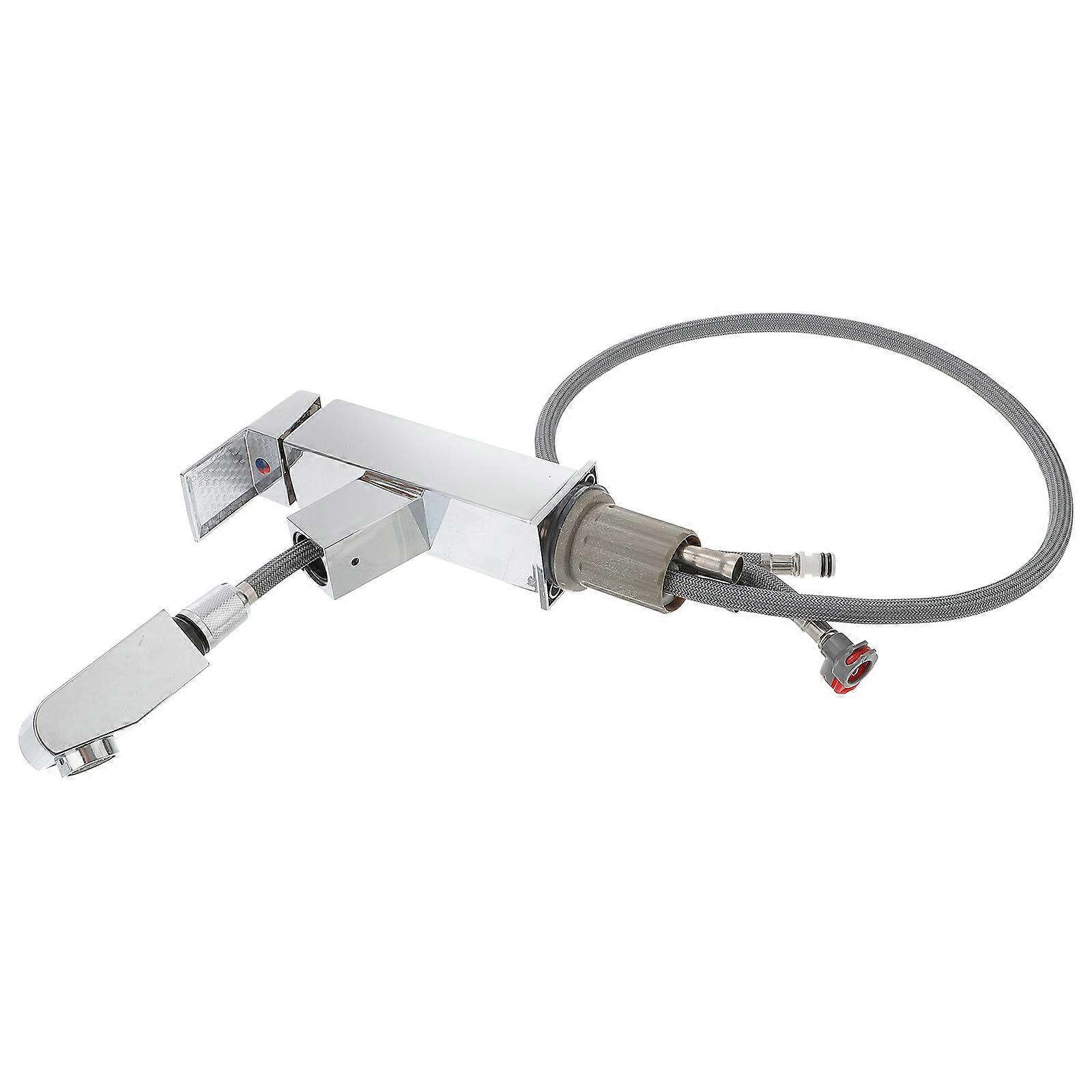 Bathroom Sink Faucet Sink Faucet with Pull Down Sprayer 2Pcs Set