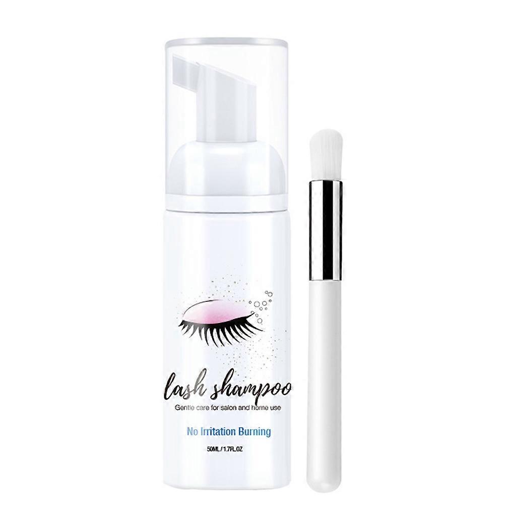 Eyelash Cleanser for Deep Cleaning with Eyelash Brush 50ml White