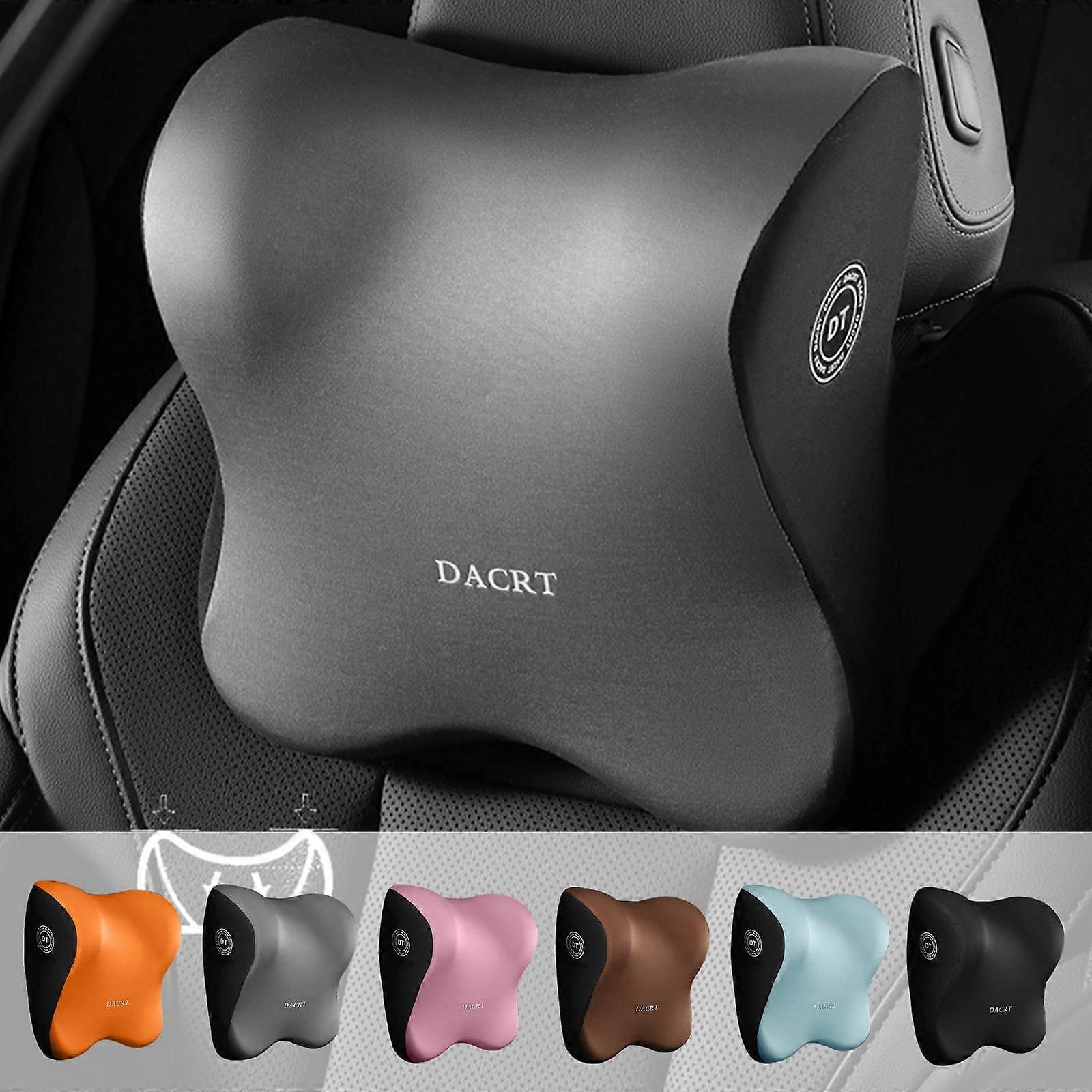 Ergonomic Car Neck Pillow with Adjustable Strap, Memory Foam & Breathable Removable Cover – Compatible with Most Headrests