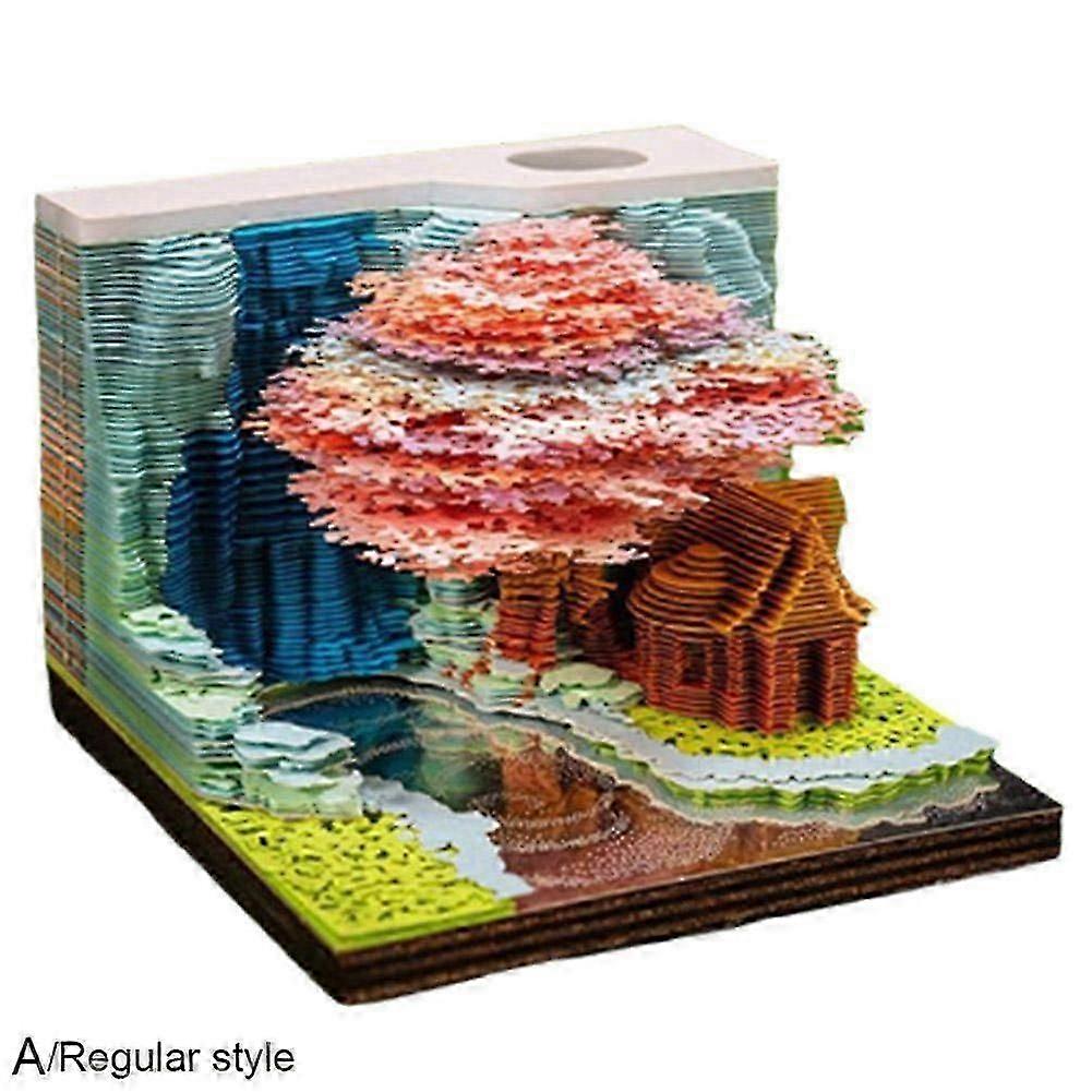 Flower Fruit Mountain Tree House 3d Sticky with Dustproof Acrylic Cover