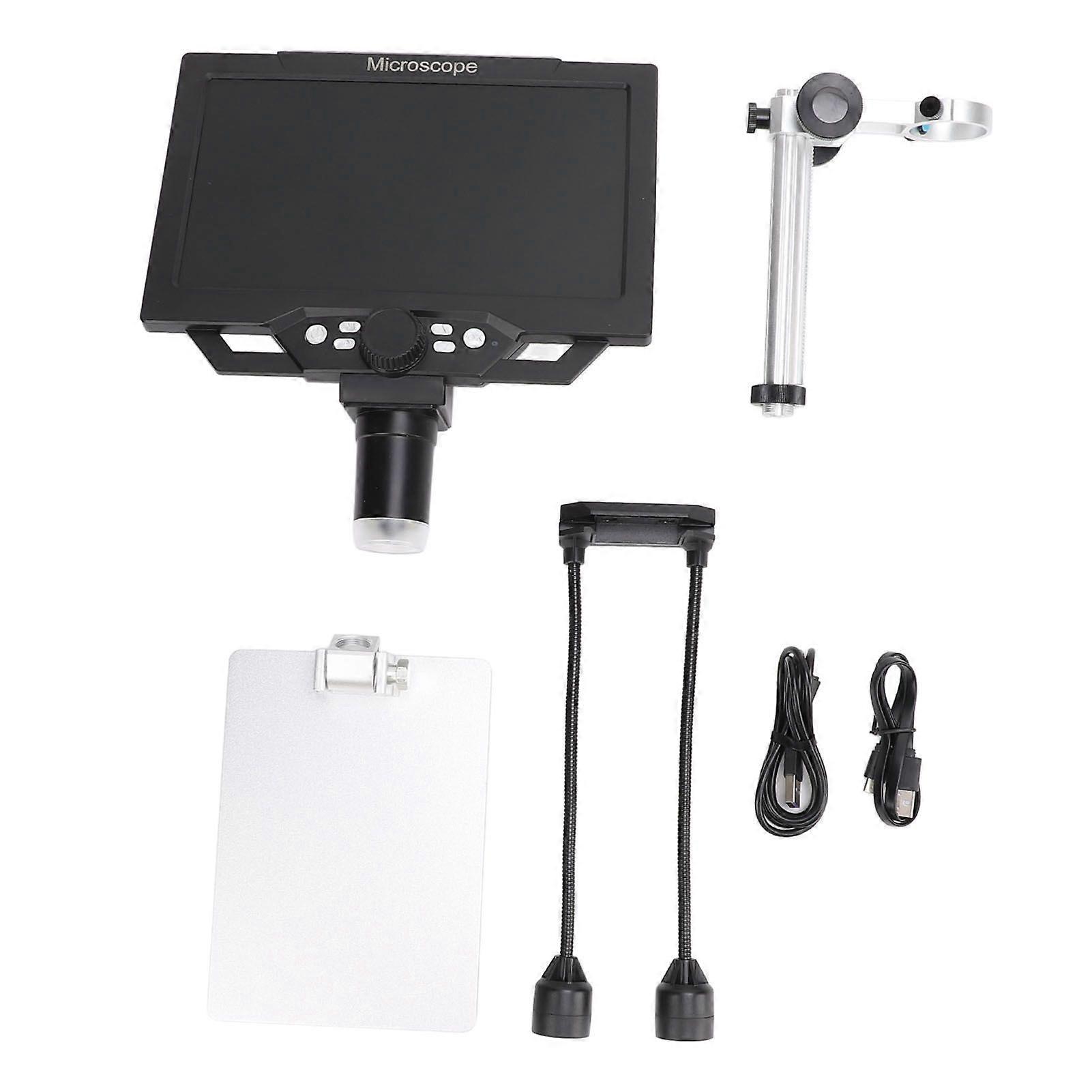 9 Inch LCD Digital Microscope 12MP 1600X Magnification 1080P Coin Microscope Magnifier for Plants Rocks Circuit Boards Coin