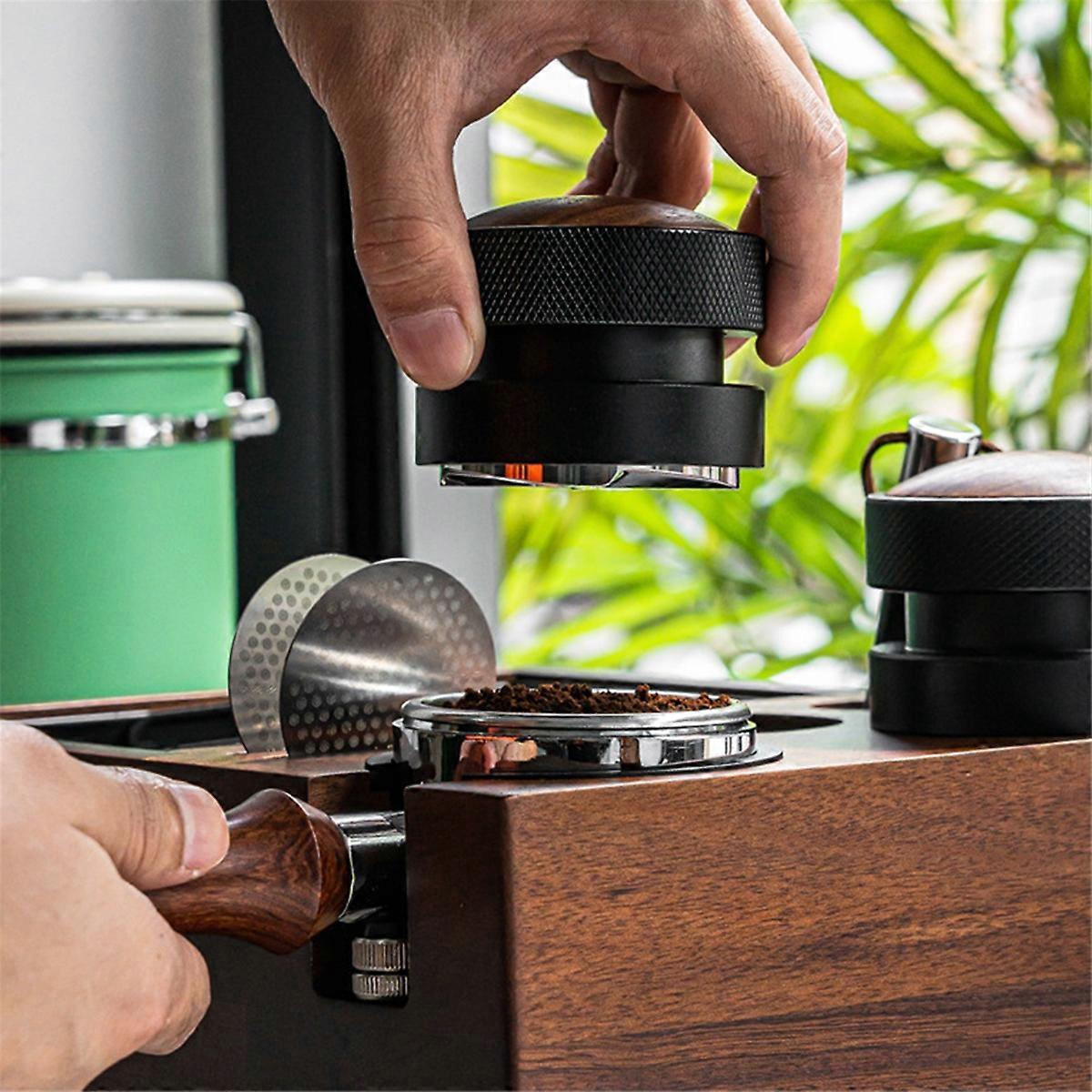 Coffee Tamper Stainless Steel Adjustable Depth Calibrated 53mm