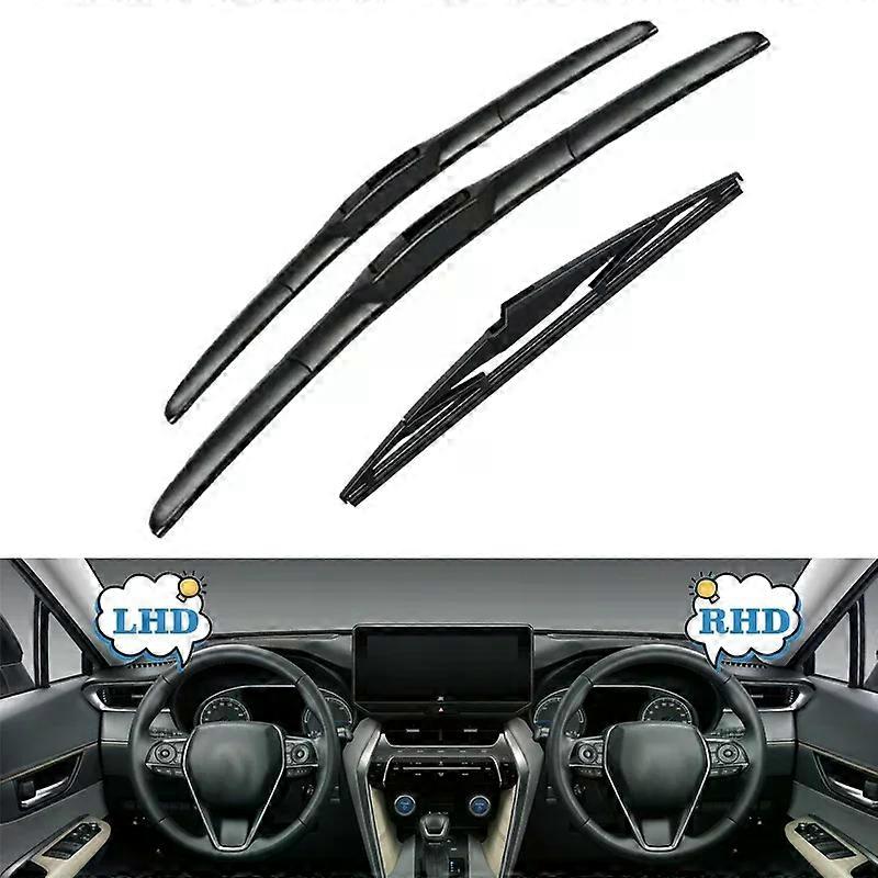 Applies to Wiper Blades For TOYOTA Yaris MK2 XP90 Builted in Japan 2005 - 2011 3pc Hatchback Windshield Windscreen 2006 2007 2008 2009 2010