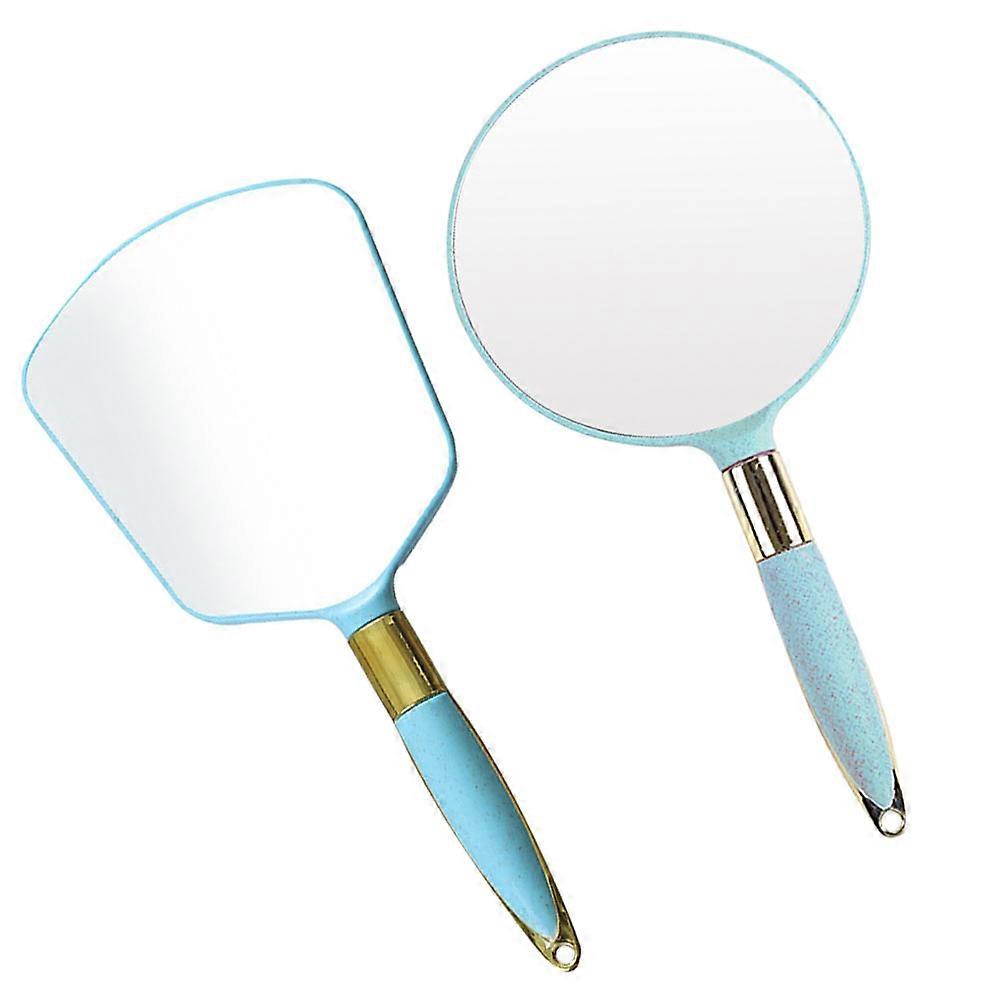 Makeup Mirror Portable High Definition Ergonomic Design For Travel Use 2Pcs Square Shape