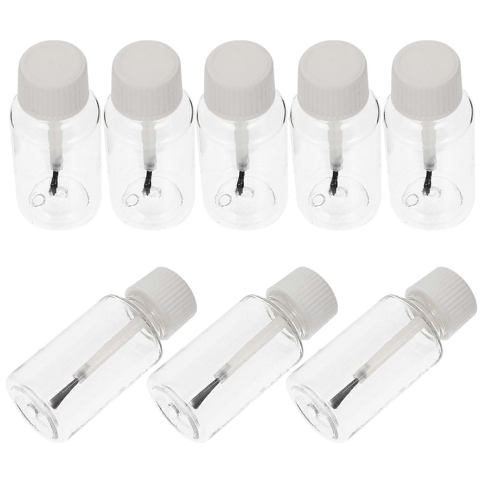 Empty Nail Varnish Bottle for Storage Use 8Pcs Refillable Small Bottles with Brush