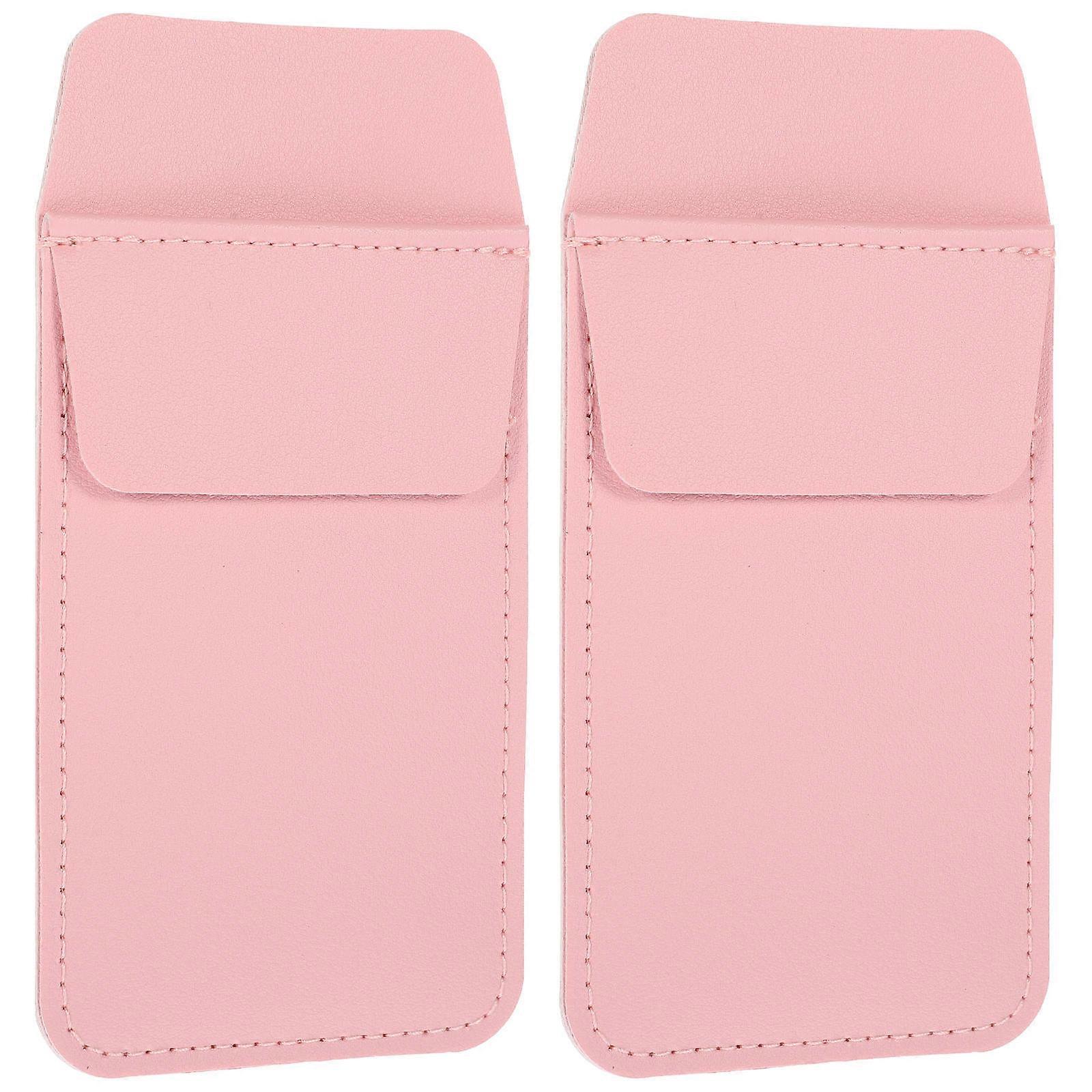 PU Pen Organizer for Storage Use Featuring 6Pcs Pencil Pockets Pink