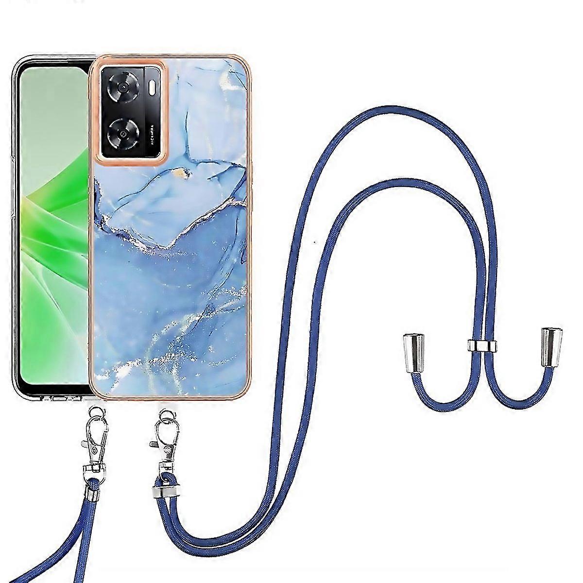 For Electroplating Marble Dualside Imd Phone Case With Lanyard