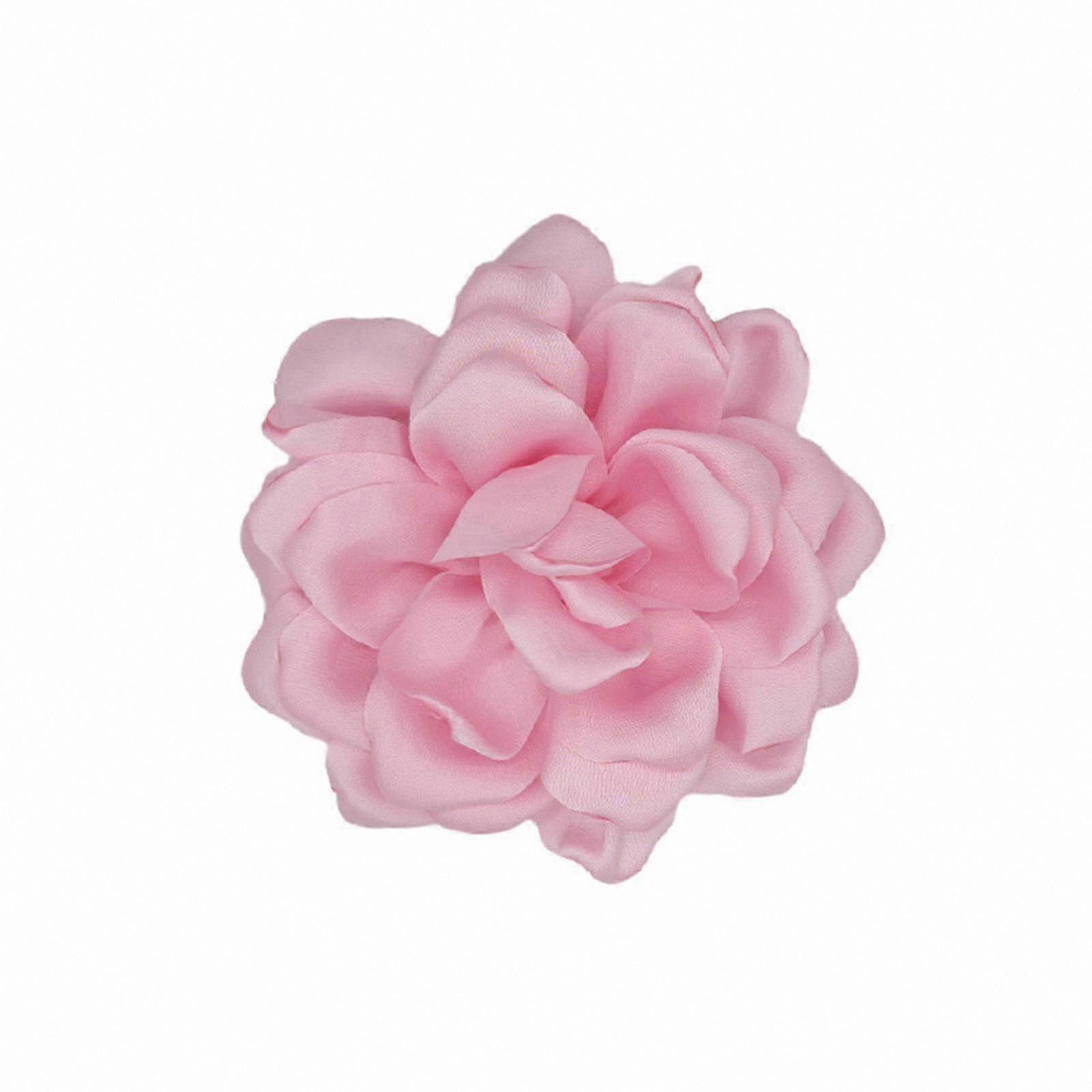 Stylish Fabric Flower Lapel Pin Ornament Unique Brooch Accessory Snow Bud Design