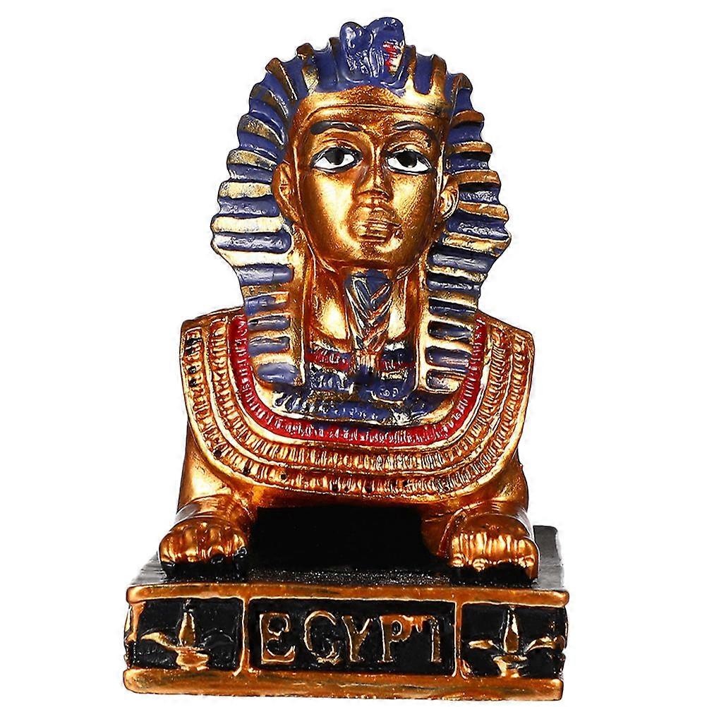 Golden Resin Sphinx Statue for Tabletop Ornament 3Pcs Small Decorative Piece