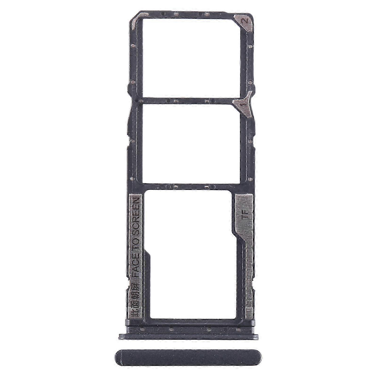 For Xiaomi Redmi 12C SIM Card Tray + SIM Card Tray + Micro SD Card Tray