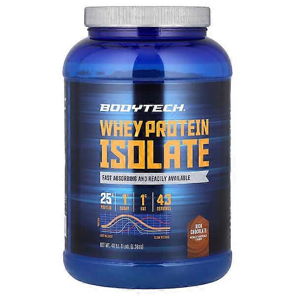 BodyTech, Whey Protein Isolate, Rich Chocolate, 3 lbs (1.36 kg)