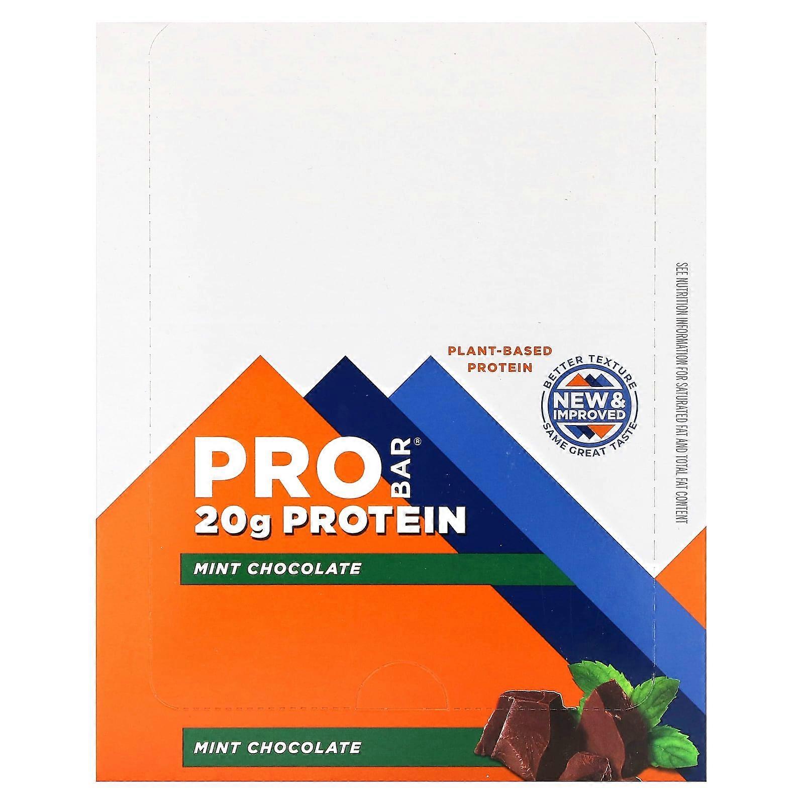 Protein Bar, Mint Chocolate, 12 Bars, 2.47 oz (70 g) Each