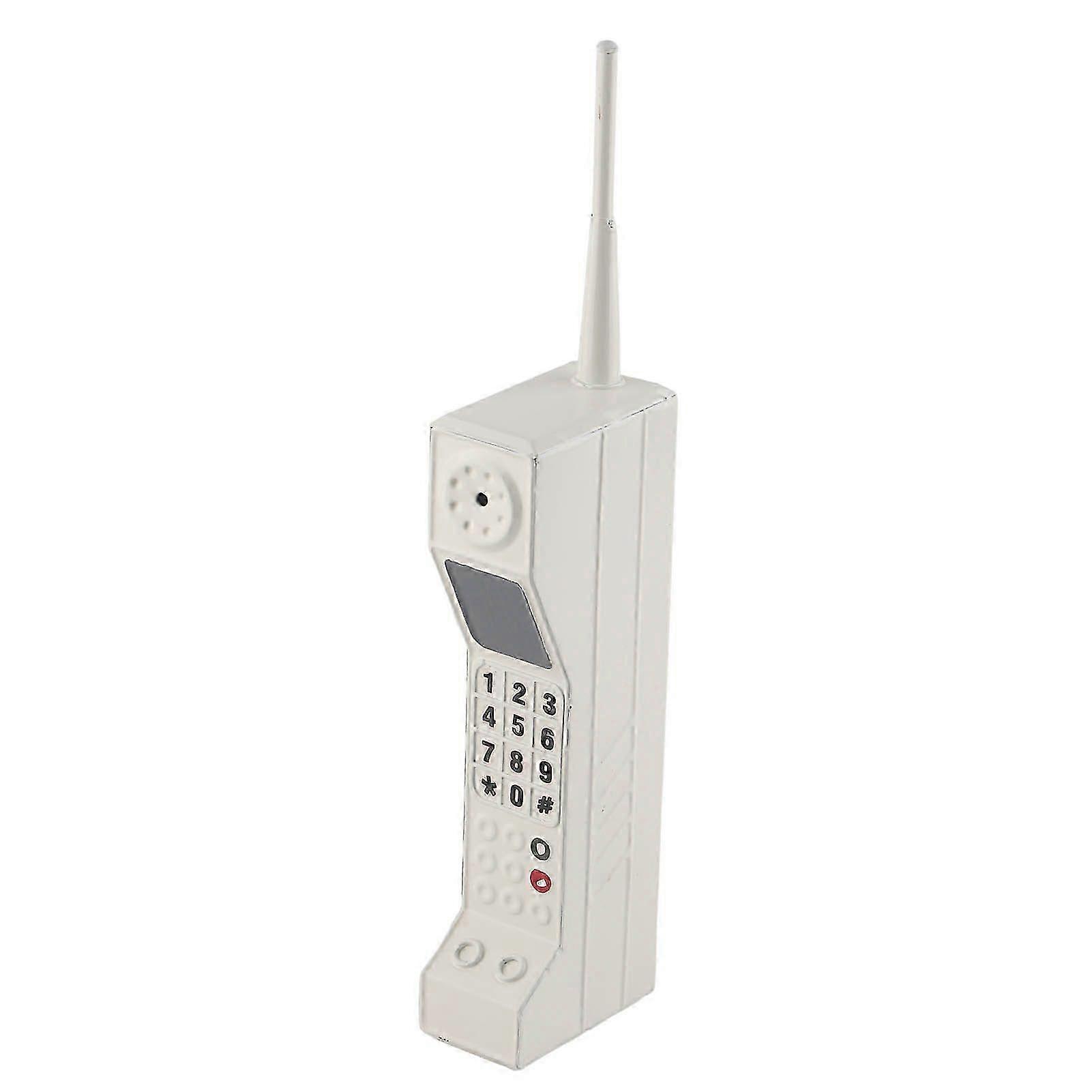 Retro Cellphone Model Old Fashioned Cellular Phone Model Ornament Vintage Simulation Photographic Props for Home Stage White