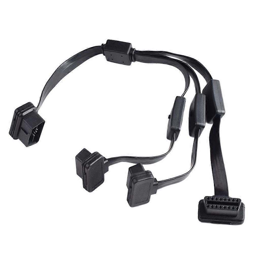 Universal 16pin OBDII Adapter Cable Splitter Cord Converter Diagnostic Tool