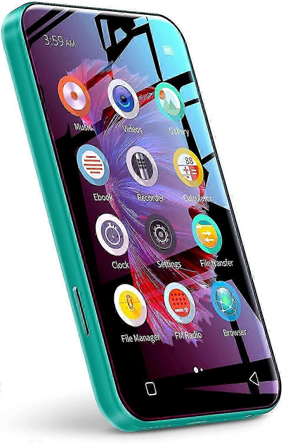 GreenWiFi Mp3 Player with Bluetooth, TIMMKOO 4.0" Full Touch Screen Mp3 Mp4 Player with WiFi Transfer, Portable HiFi Sound Walkman Music Pla