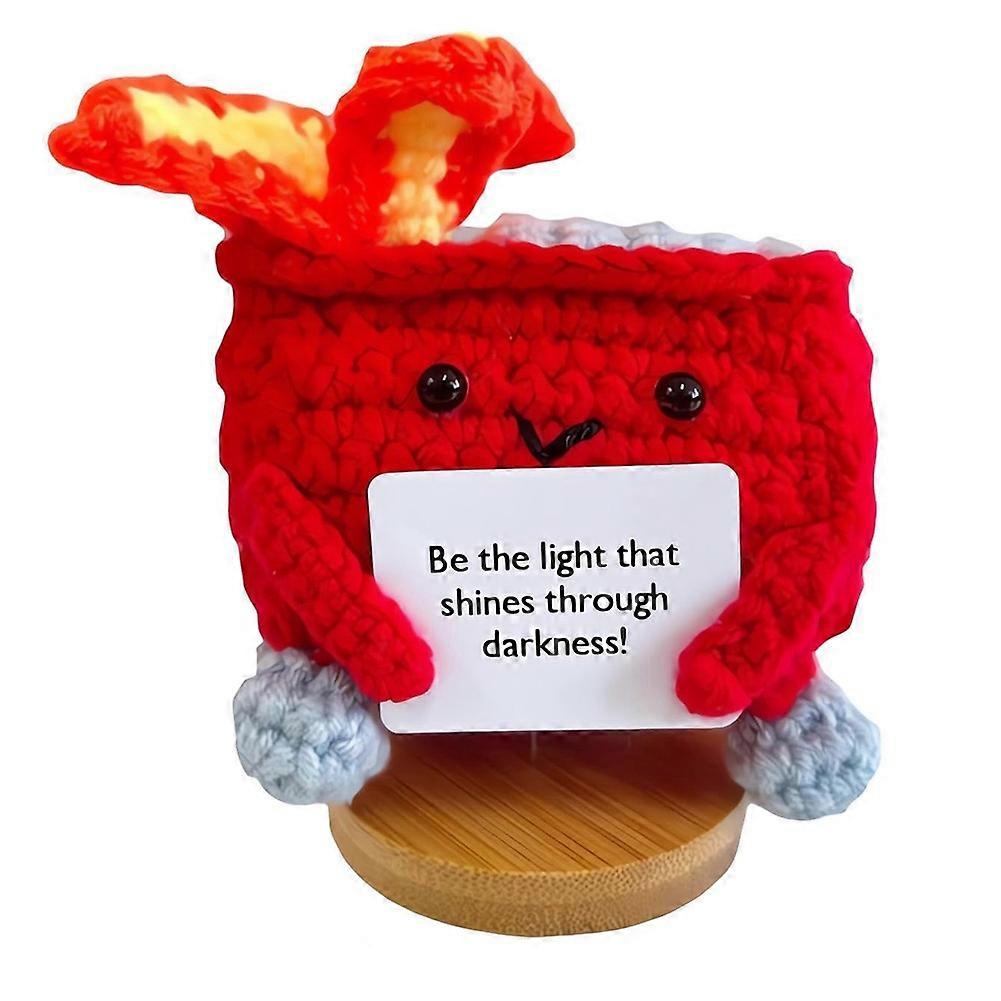 Häkeln Sie positive Puppe süße Dumpster Fire Häkelpuppe rot