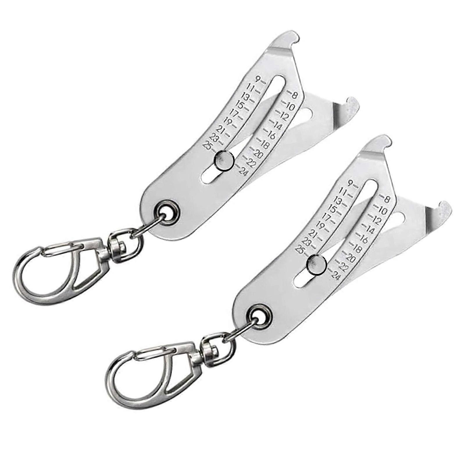 2× Thread Size Verification Tool Set - Portable Bolt and Nut Identifier Gauge