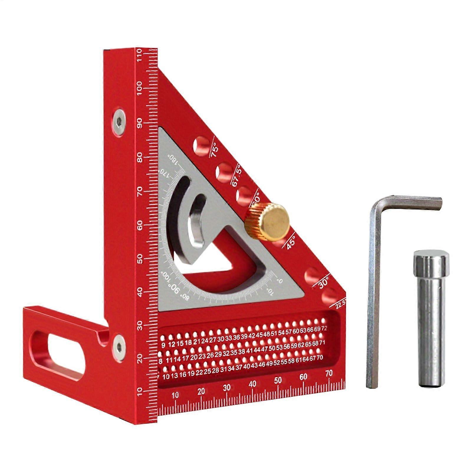 3D Measuring Ruler For Multiple Angles Aluminium Alloy Gauge Hole And Tracing Ruler Multipurpose Tool For Furniture