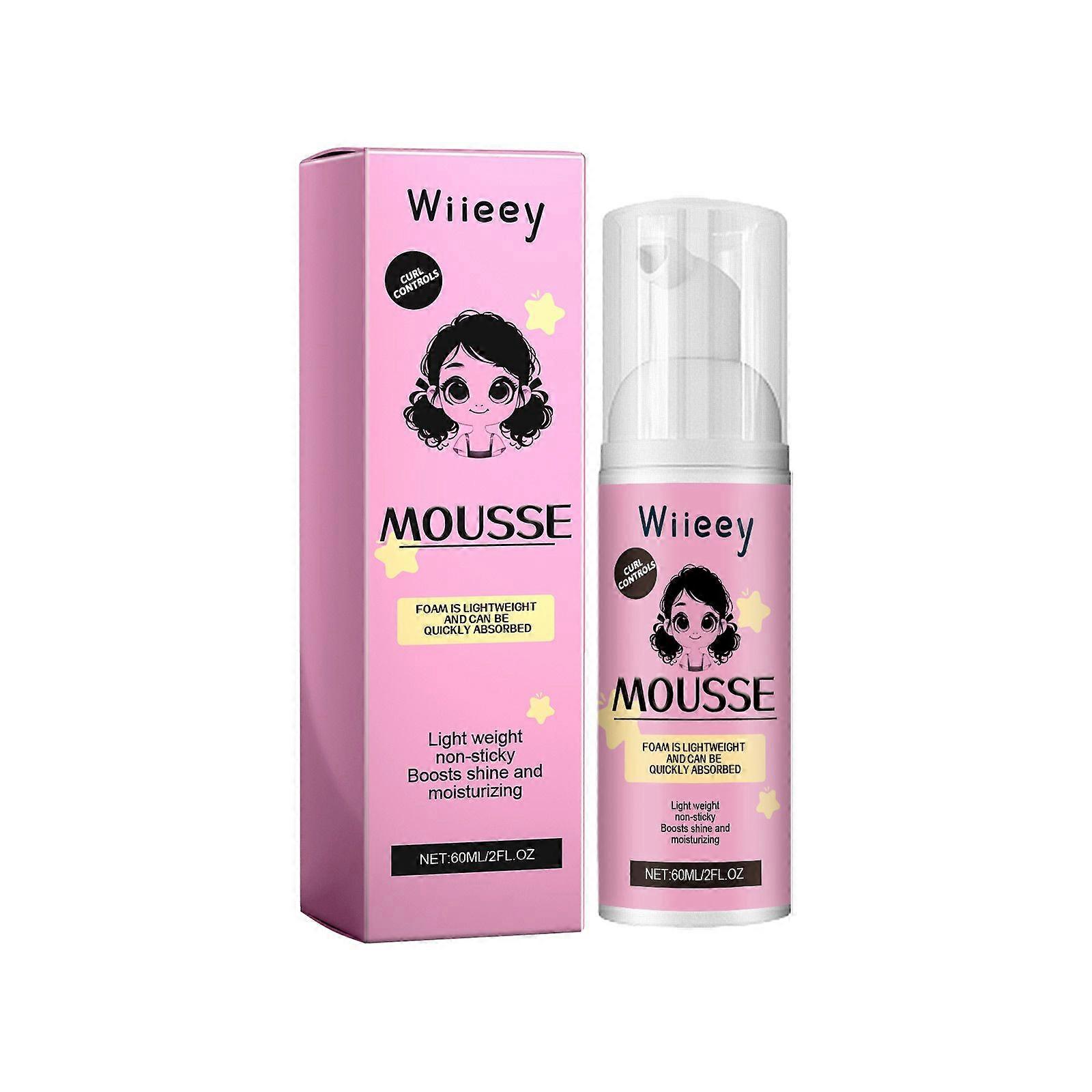 Wiieey Shaping Foam Mousse Anti-Frizz, Fragrant, Moisturizing, Fluffy, Elastic, And Keeps Curled Shaping Mousse