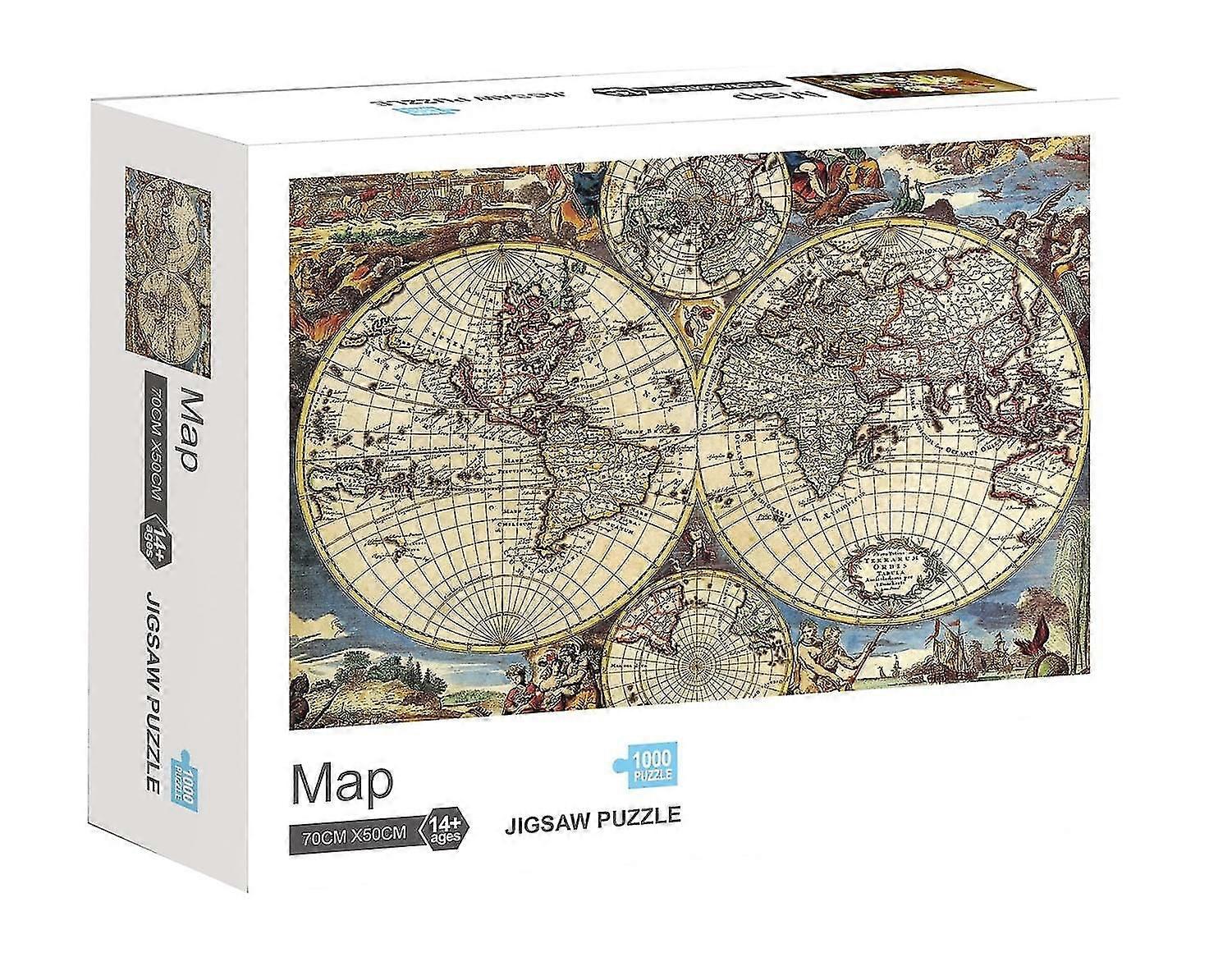 Map 1000 piece jigsaw puzzle @BUGU