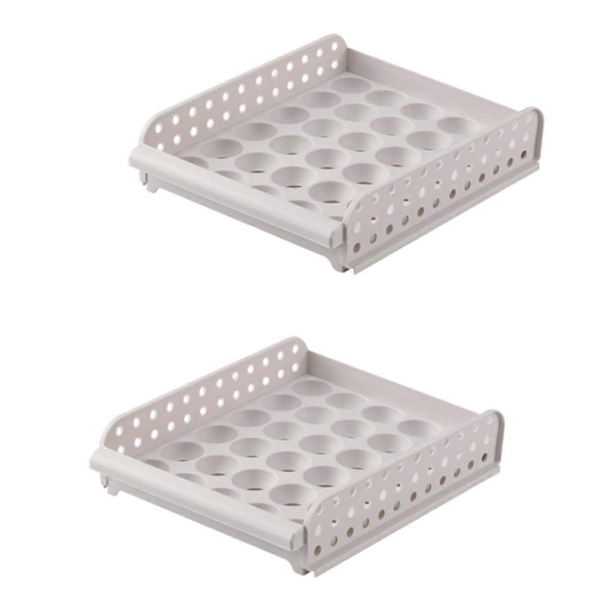 Egg Holder Stackable Egg Storage Box For Refrigerator Space Saving Fits Standard Eggs Kitchen Organizer Simple Crisper