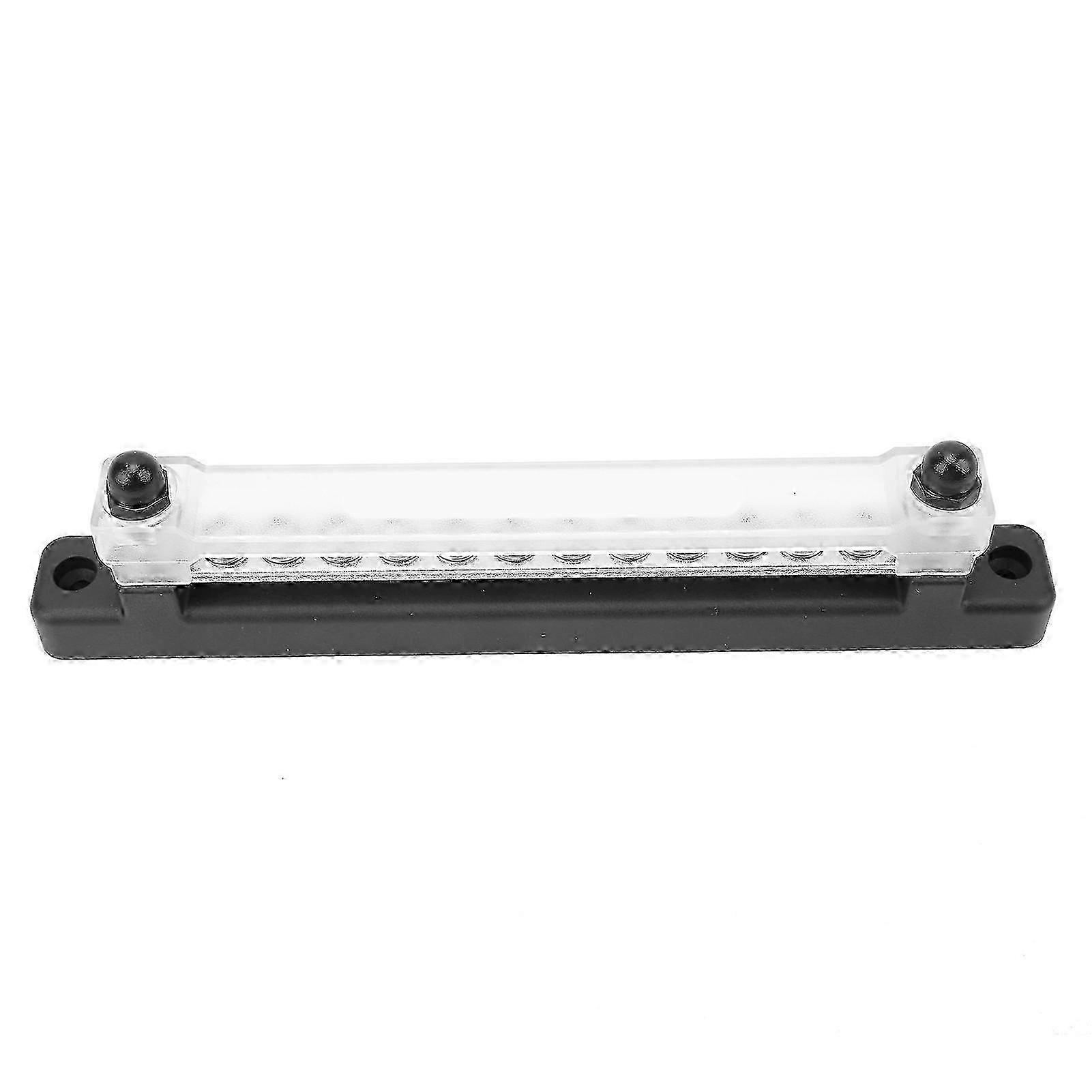 12 Terminal Bus Bar 150A BusBar Block with Transparent Cover for Car Boat Marine Caravan RV