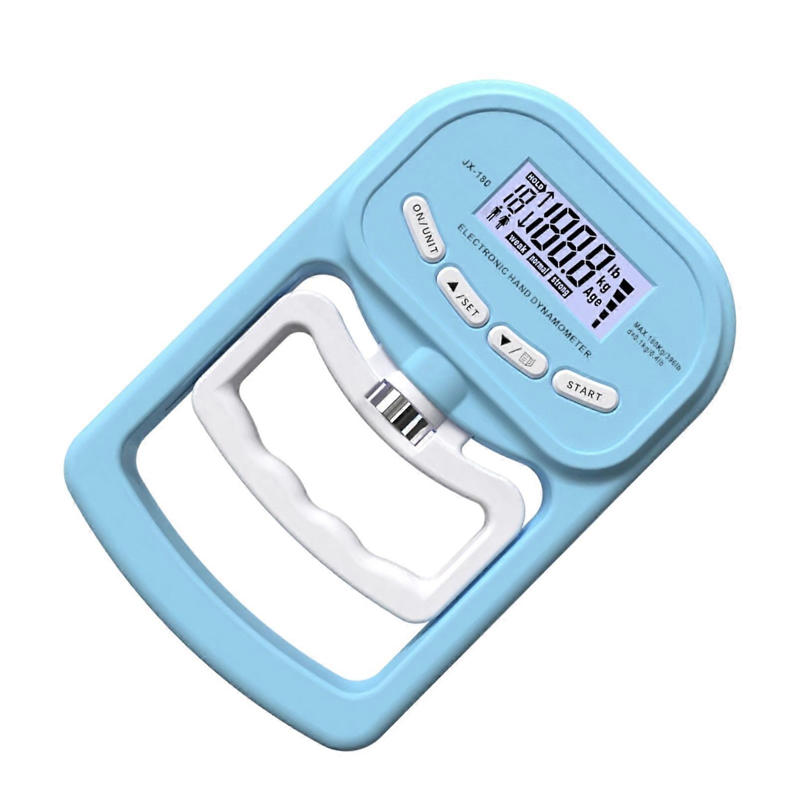 Grip Strength Tester 396lbs/180kg Digital Hand Dynamometer for Grip Strength Testing and Training  Blue