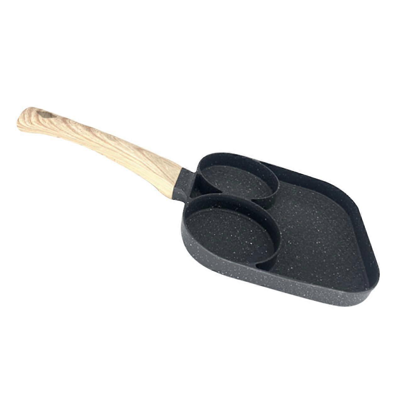 Fried Compartments NonStick Skillet AllStovetops Compatible Breakfast Pan For Eggs And Steak