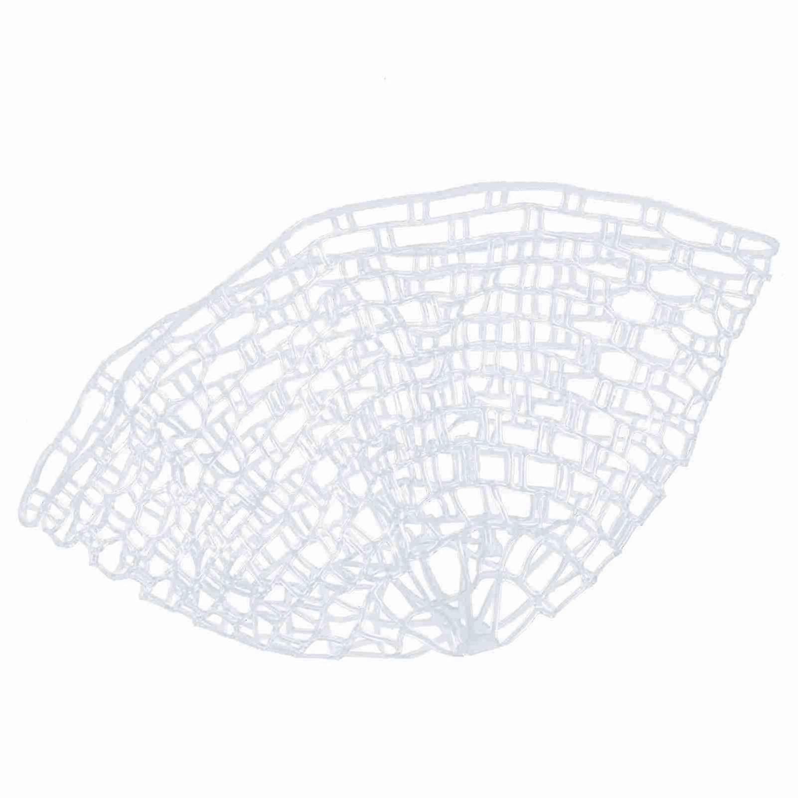 Outdoor Fly Fishing Landing Net Clear Rubber Replacement Mesh Bag(Mudium)