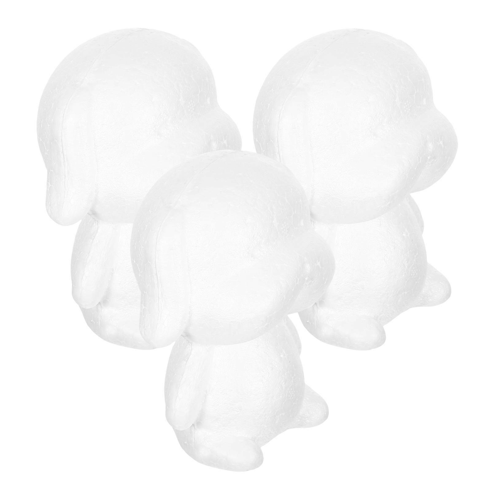 Dog Foam Sculpture Blocks for DIY Craft 3Pcs White Animal Foam Puppy