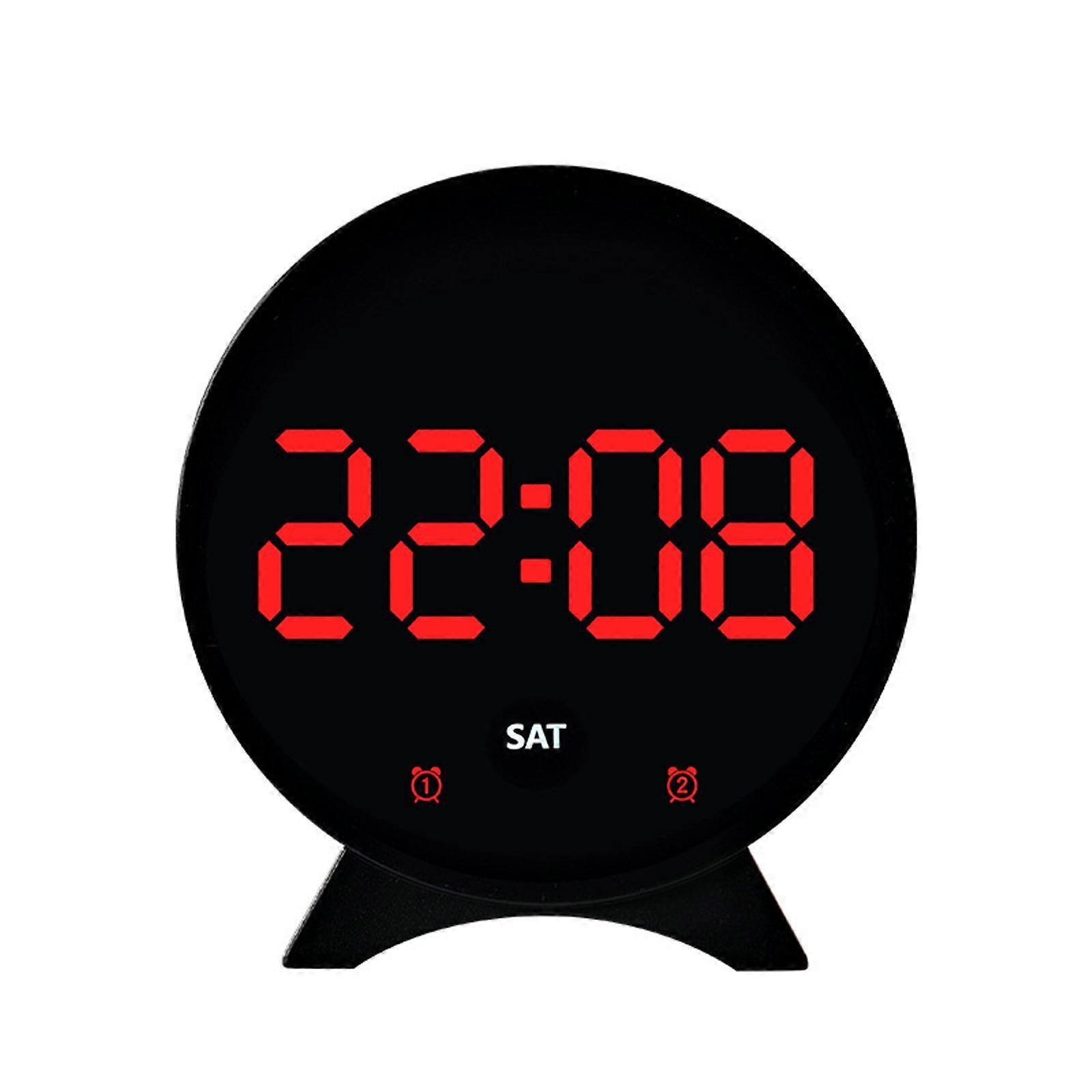 LED Desk Clock Light Transducer Quiet Action Calendar Temperature Display For Contemporary Multicolor
