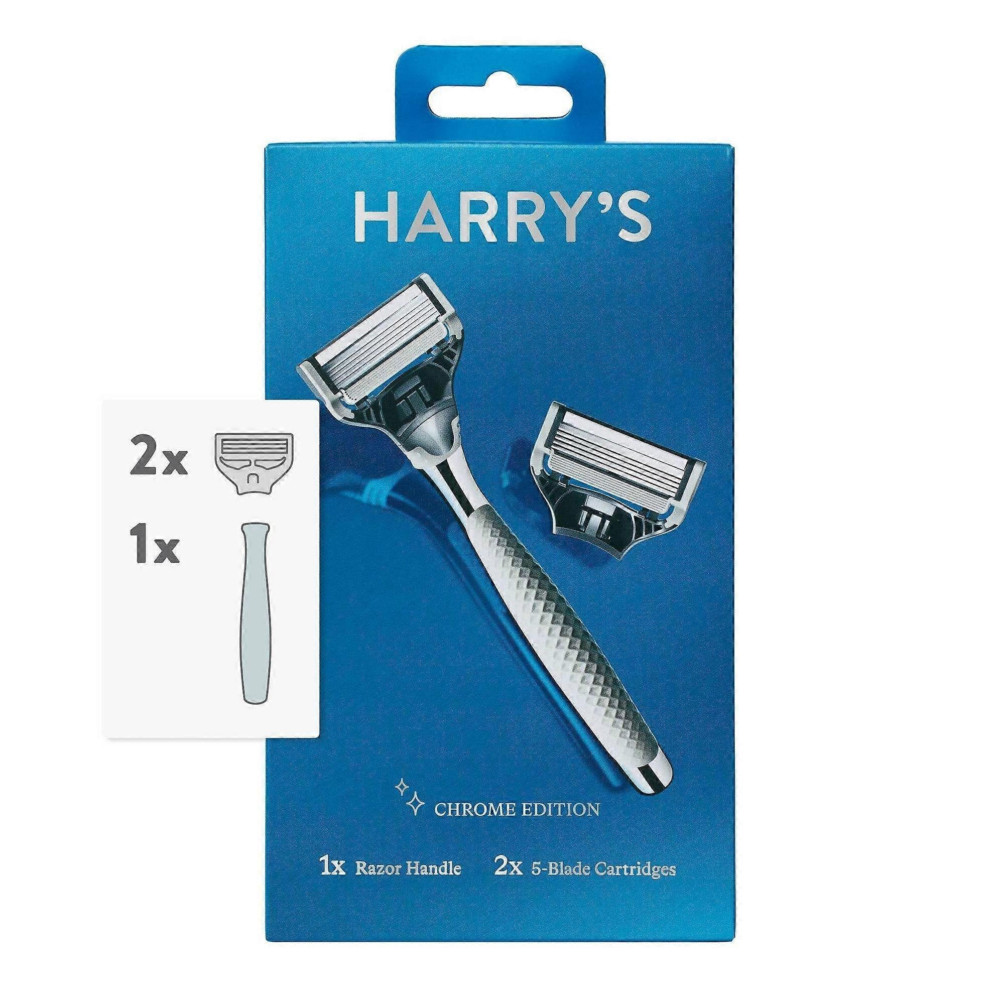 Harry's 5-blade Men's Razor, 1 Razor Handle + 2 Razor Blade Refills, 1 Kit