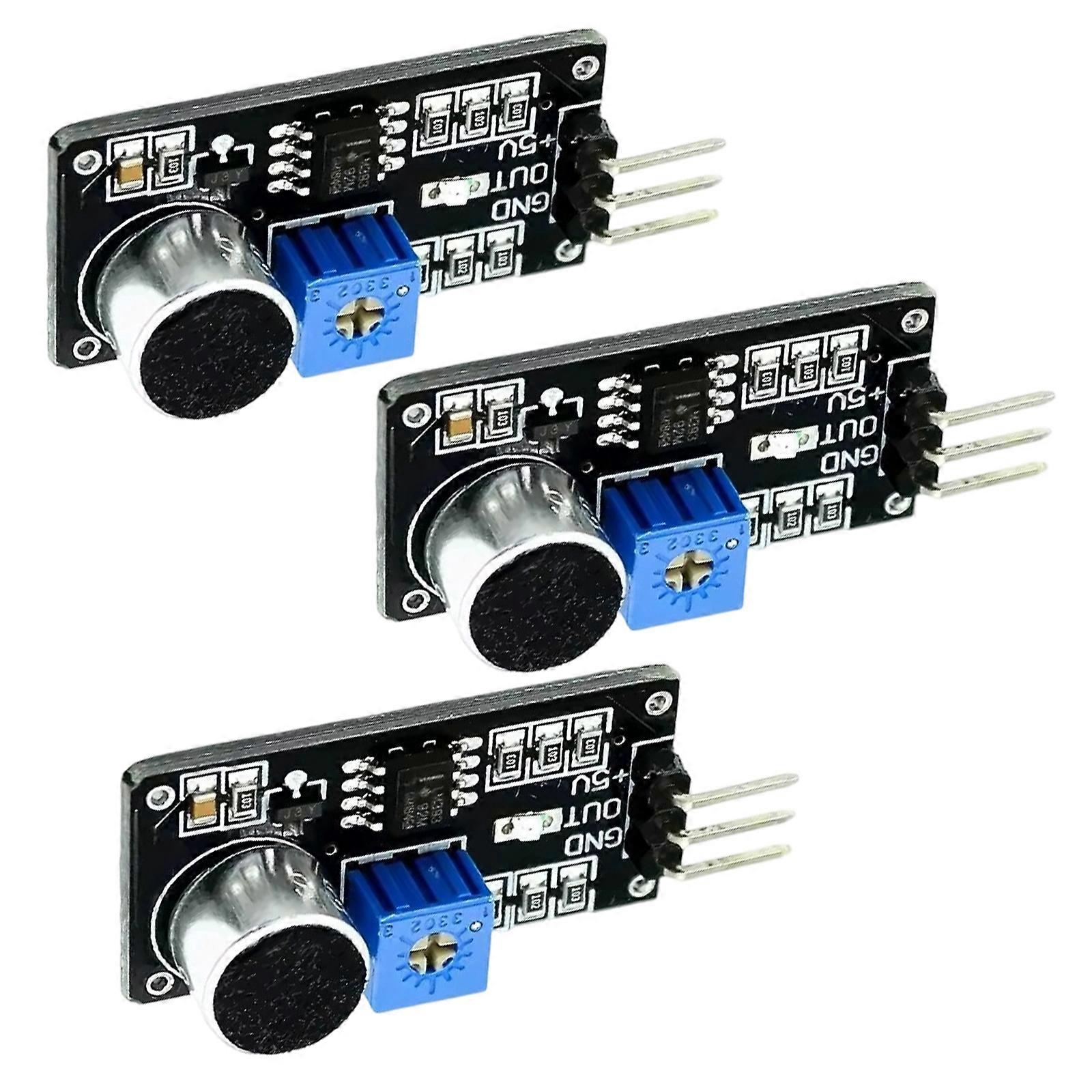 LM393 Sound Detection Module 4-6V Low Level Triggers Adjustable Sensitivity For DIY Projects And Security Applications Multicolor