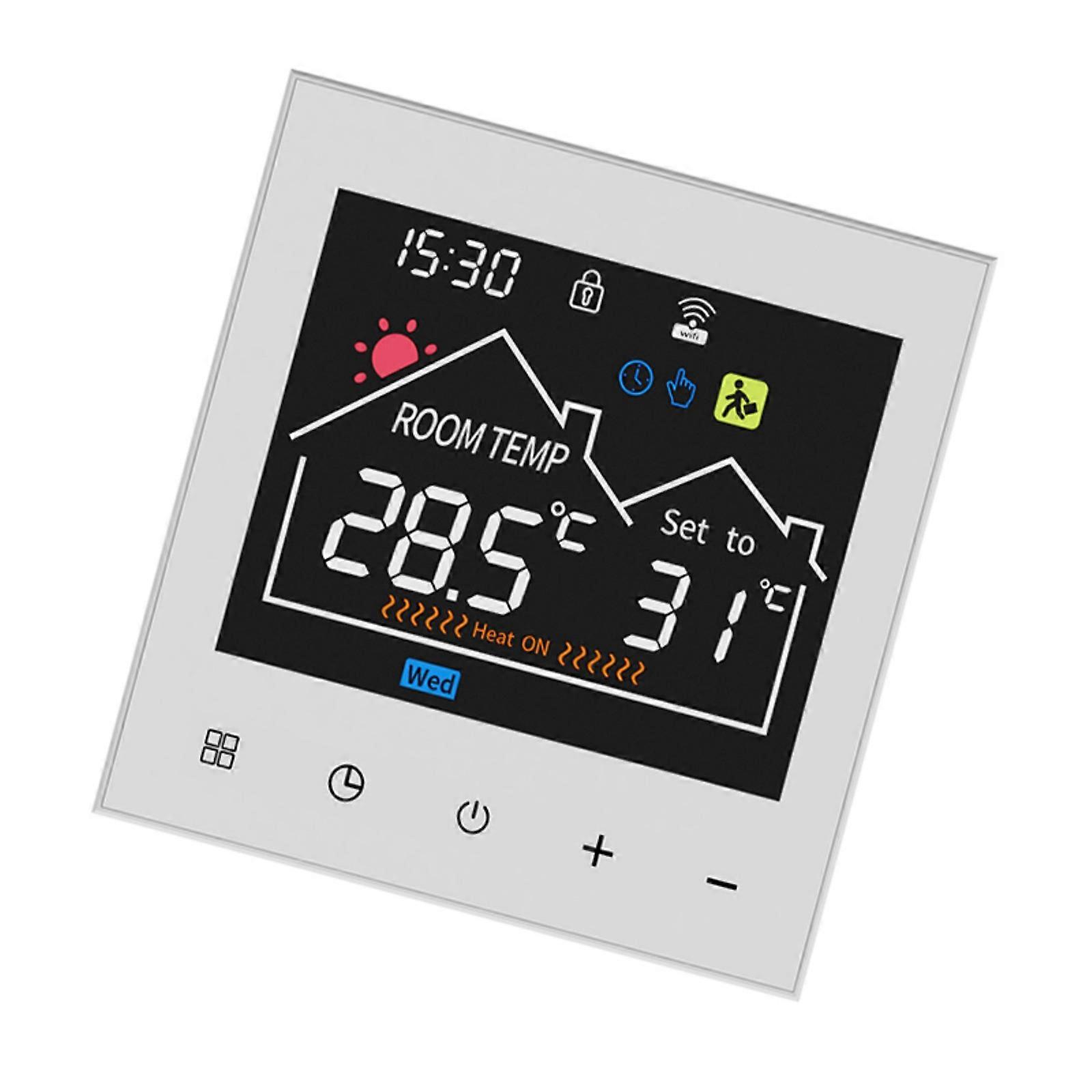 Energy Efficient Programmable Regulator Temperature Scheduling Display  White