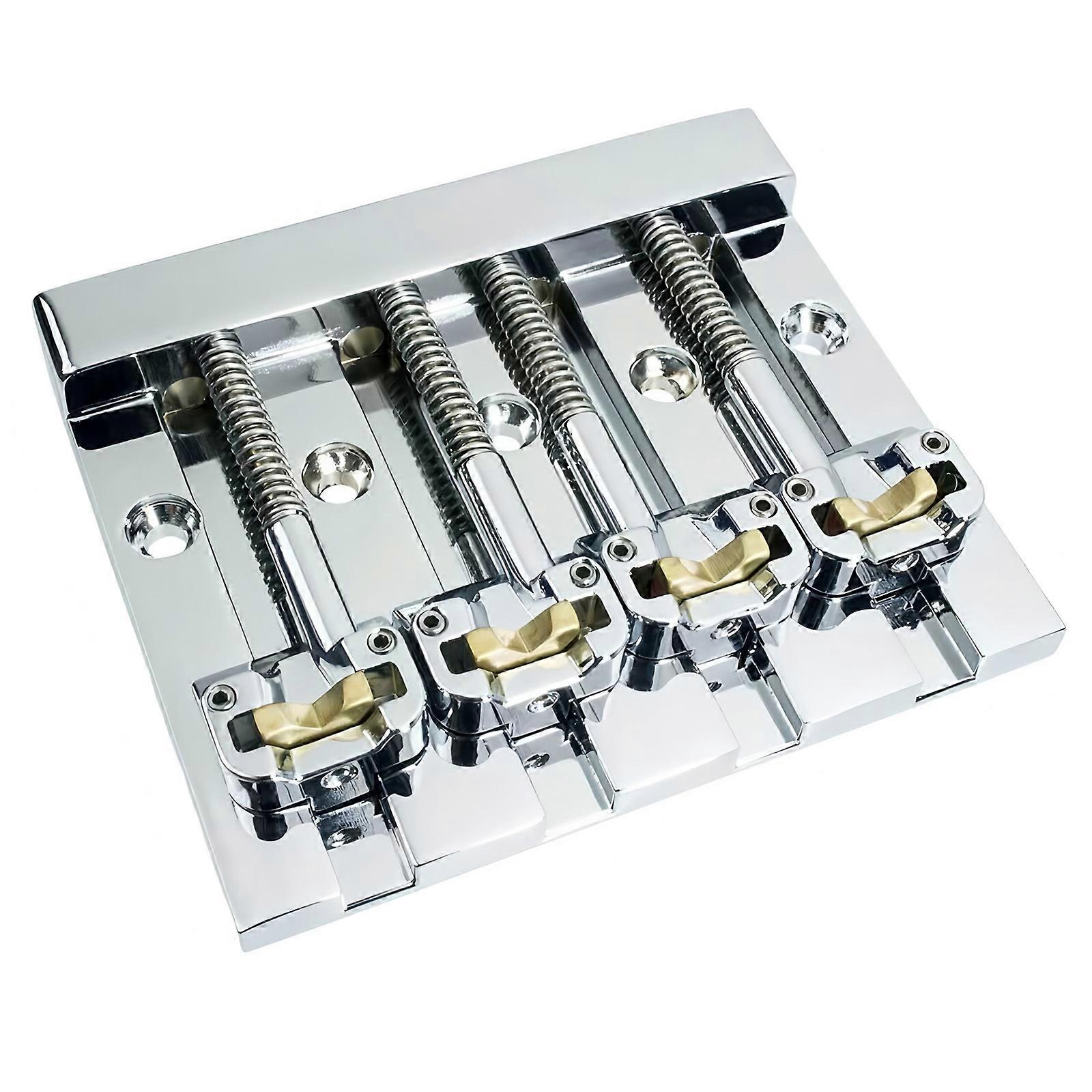 Professional Bass Bridge For 4 String Guitars Brass Inserts Enhances Acoustics 5 Hole Mounting Hardware Included Multicolor