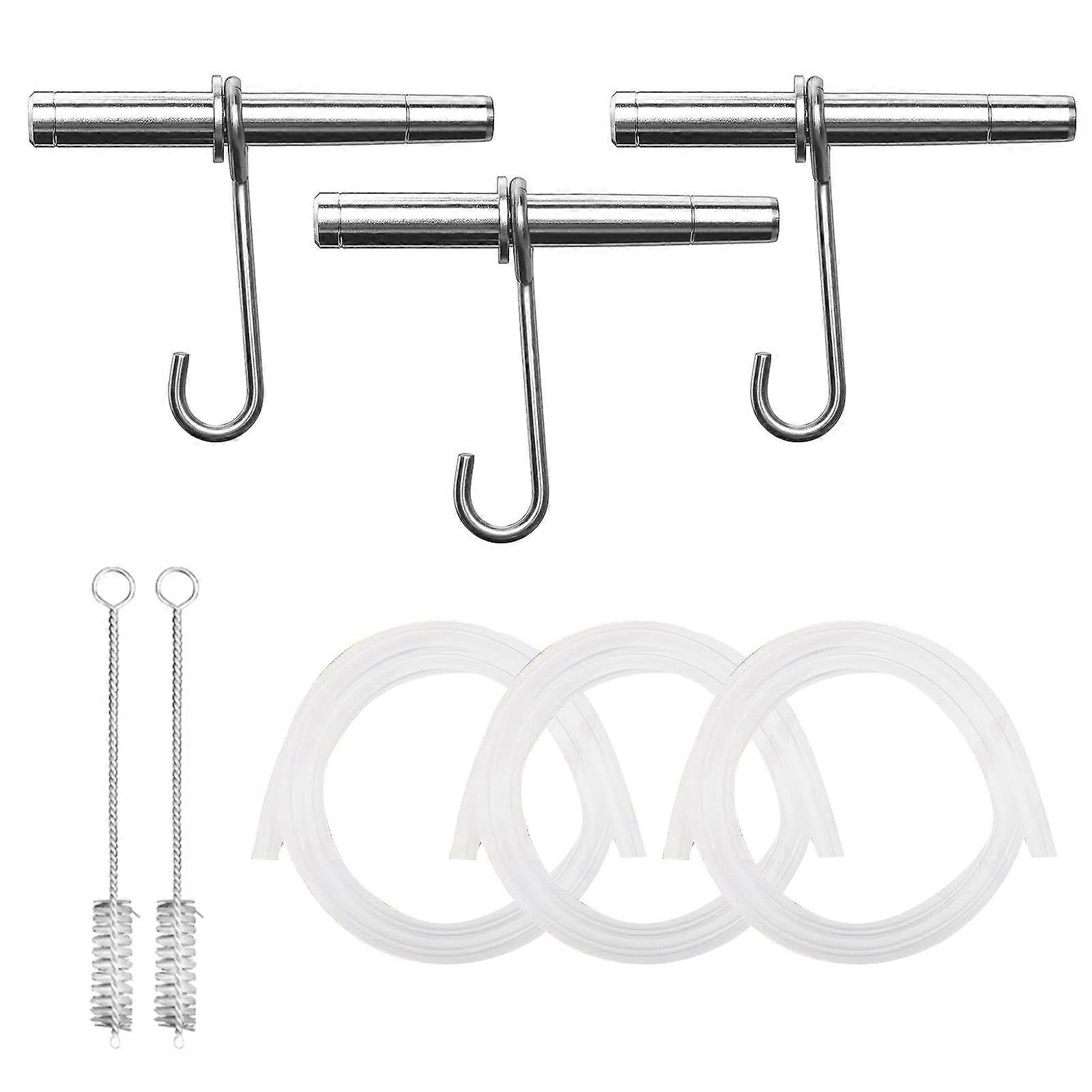 11pcs Practical Maple Syrup Tapping Set Portable Maple Syrup Tapping Set Includes Stainless Steel Tap and Brushes Multicolor