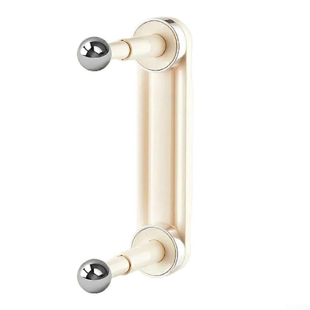 Telescopic Suction Cup Clothes Hanger Rack NoDrill Installation SpaceSaving Vertical Storage White Finish